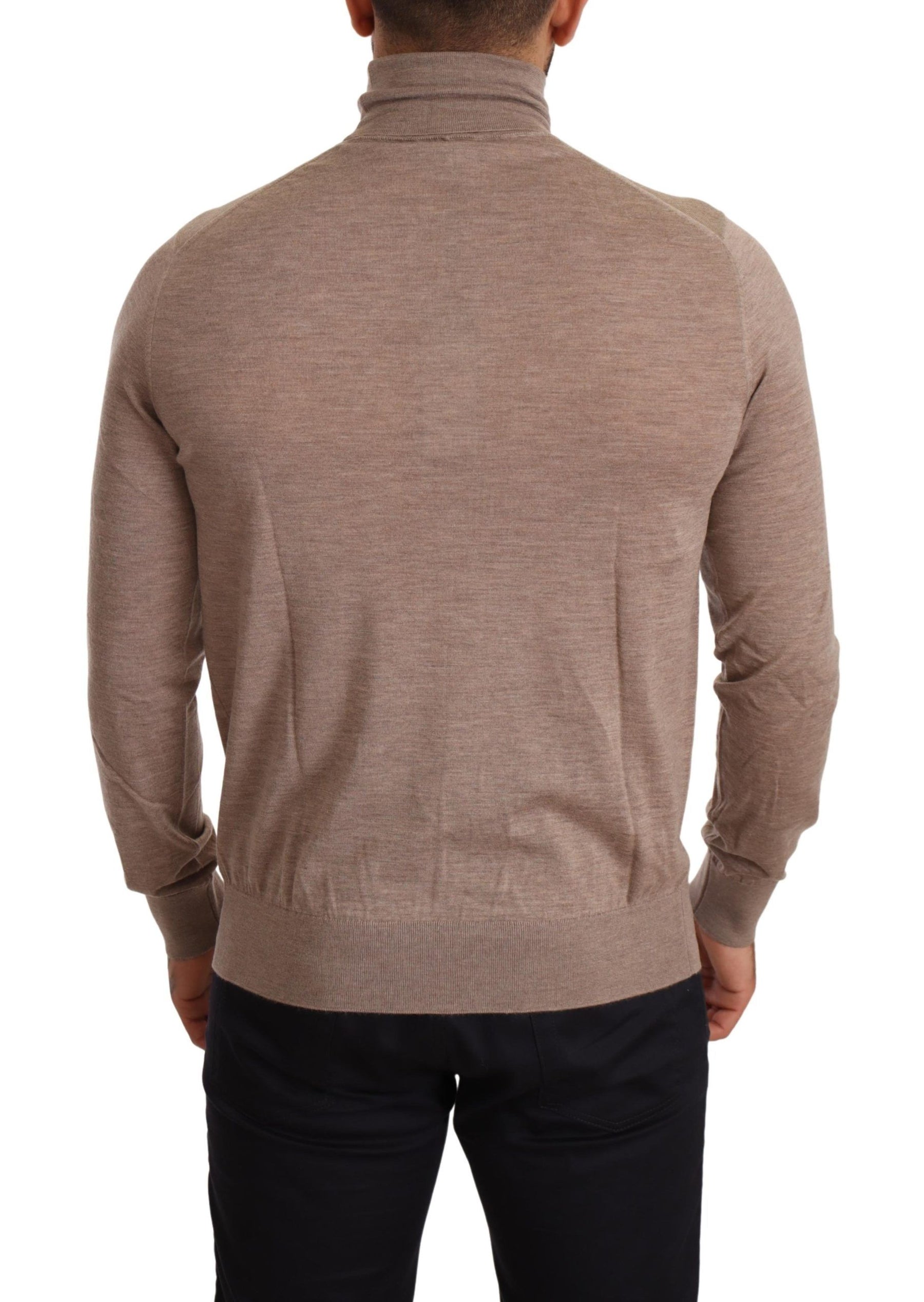 Dolce & Gabbana Brown Cashmere Turtleneck Pullover Sweater | Regal Royce