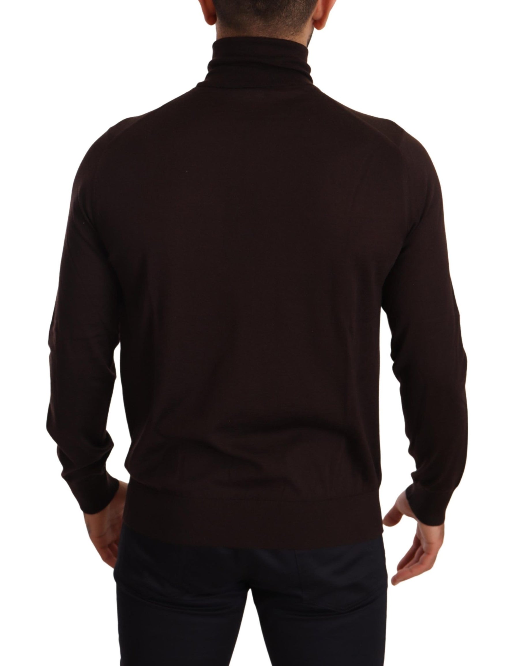 Dolce & Gabbana Brown Cashmere Turtleneck Pullover Sweater | Regal Royce
