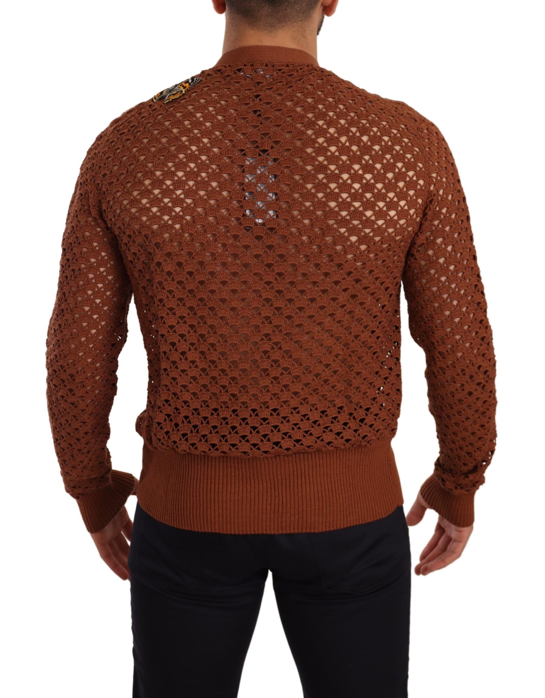 Dolce & Gabbana Brown Leopard Butterfly Cardigan Sweater | Regal Royce