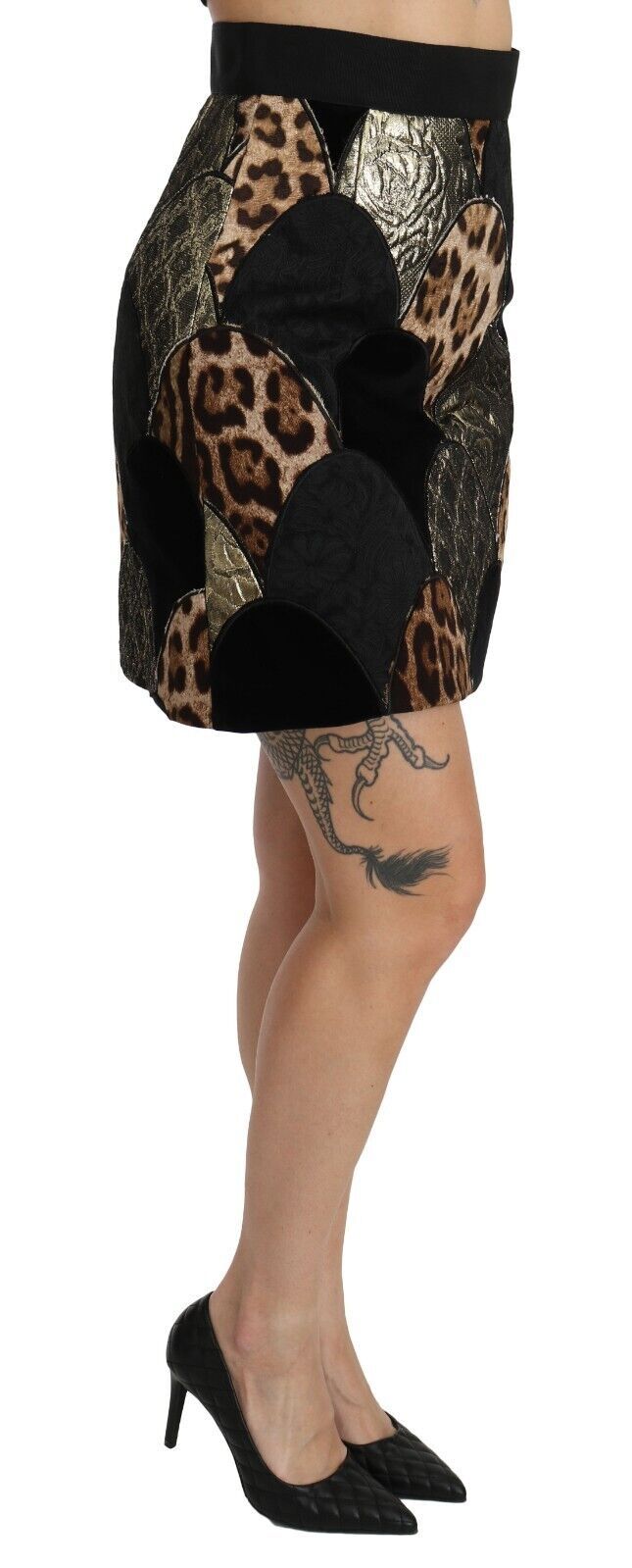 Dolce & Gabbana Multicolor Leopard Print High Waist Mini Skirt | Regal Royce