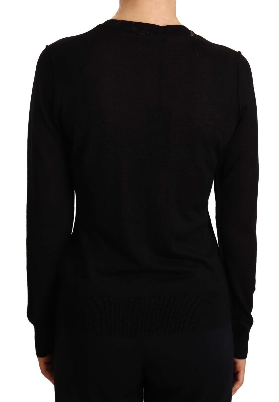 Dolce & Gabbana Black Crewneck Pullover STAFF Sweater Wool | Regal Royce