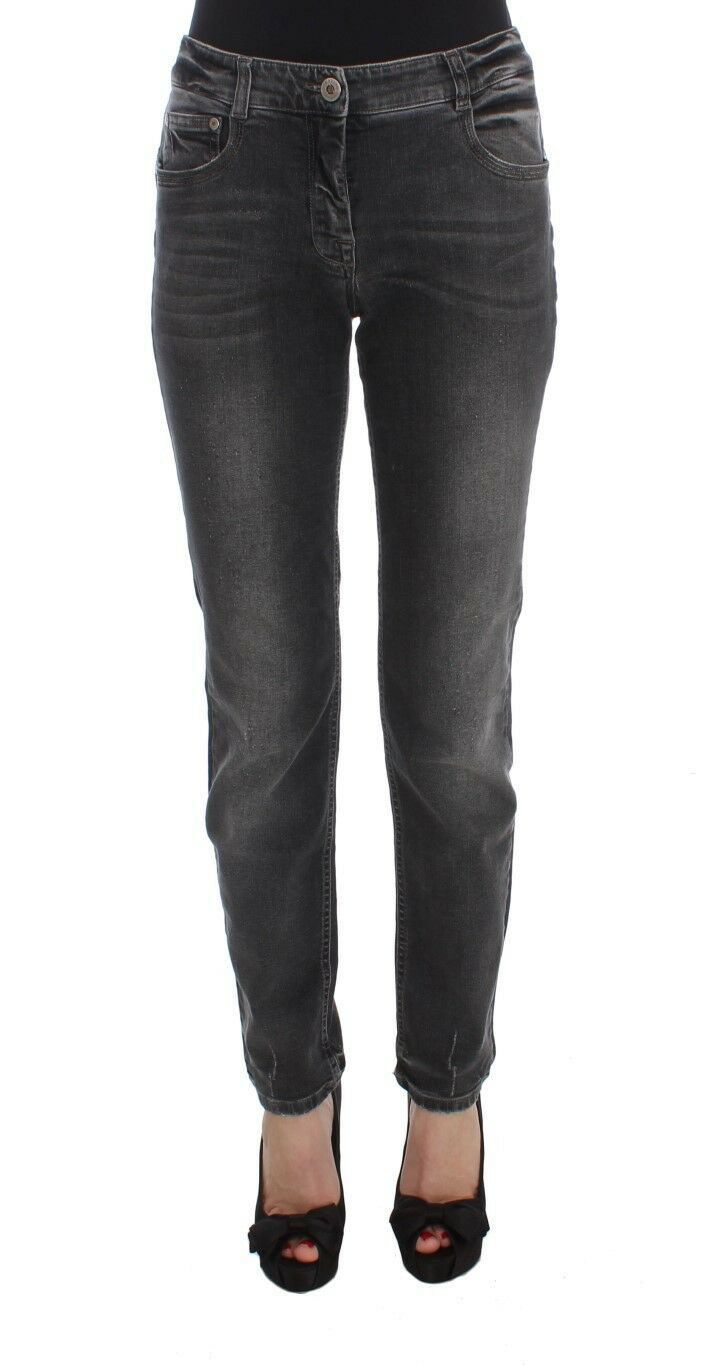 Ermanno Scervino Gray Wash Cotton Blend Stretch Jeans Pants | Regal Royce