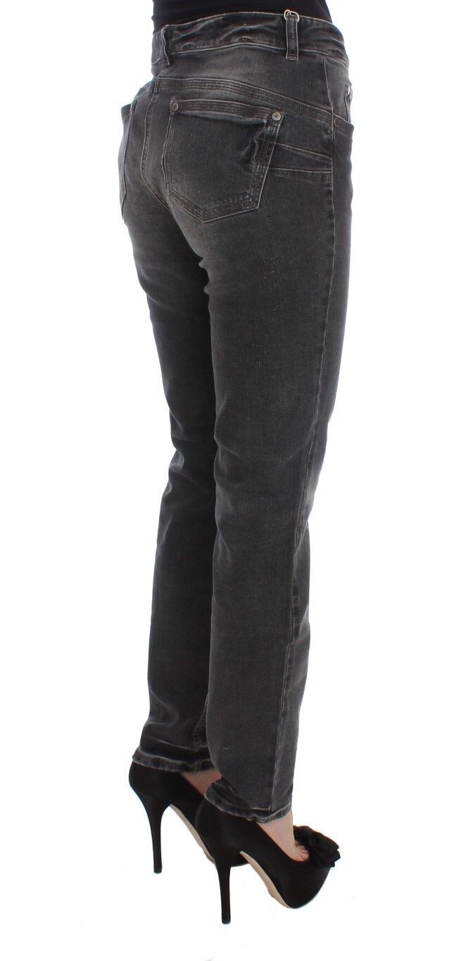 Ermanno Scervino Gray Wash Cotton Blend Stretch Jeans Pants | Regal Royce