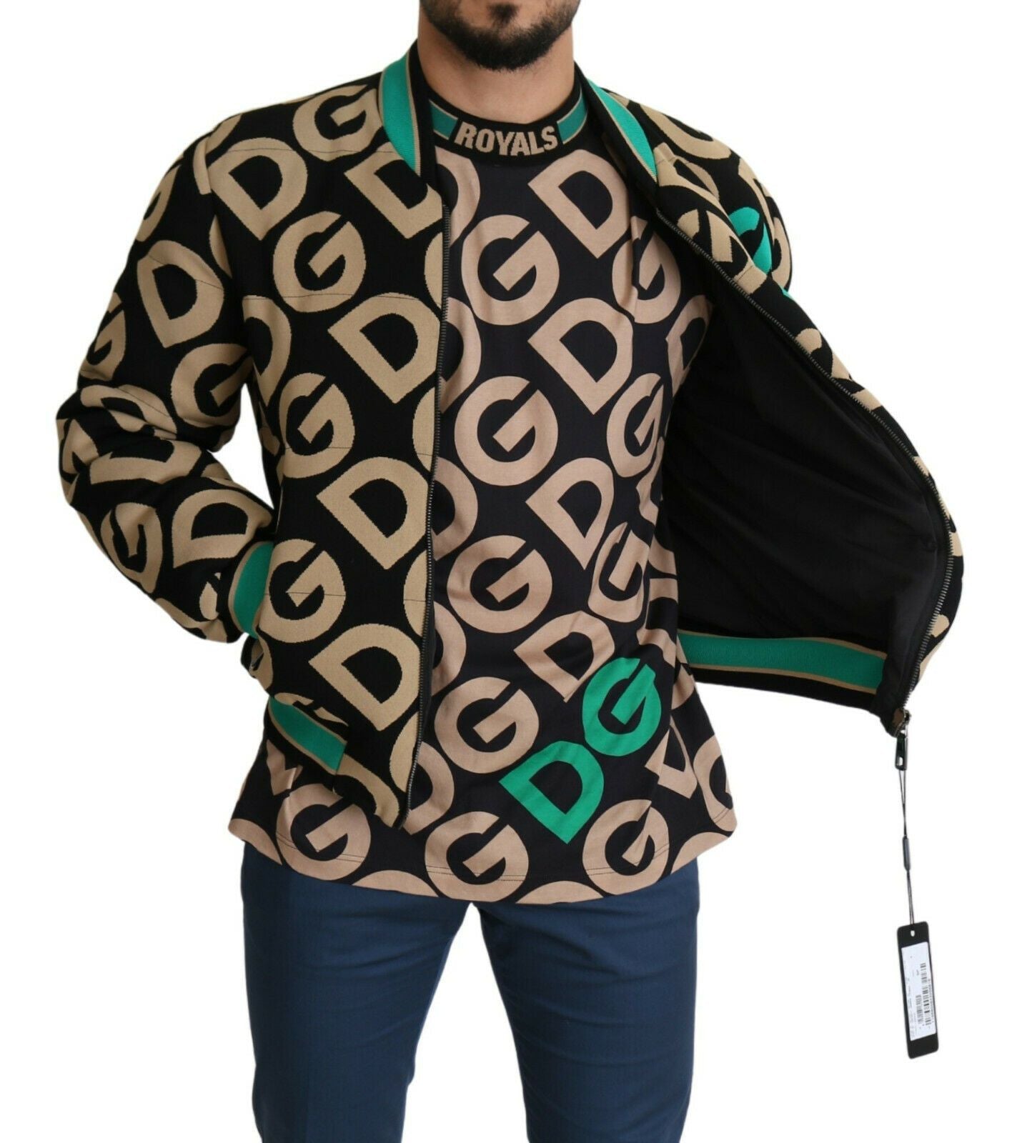 Dolce & Gabbana Multicolor DGMILLENNIALS Logo Print Jacket | Regal Royce