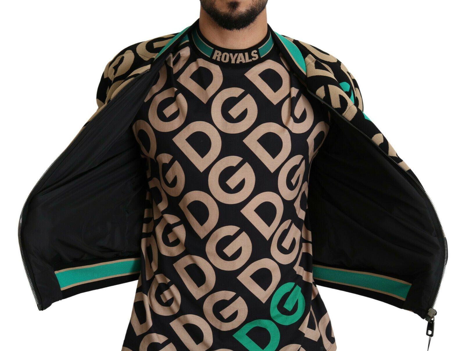 Dolce & Gabbana Multicolor DGMILLENNIALS Logo Print Jacket | Regal Royce