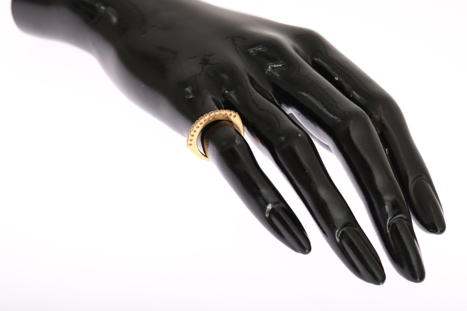 Nialaya Gold Authentic Womens Clear CZ Gold 925 Silver Ring | Regal Royce