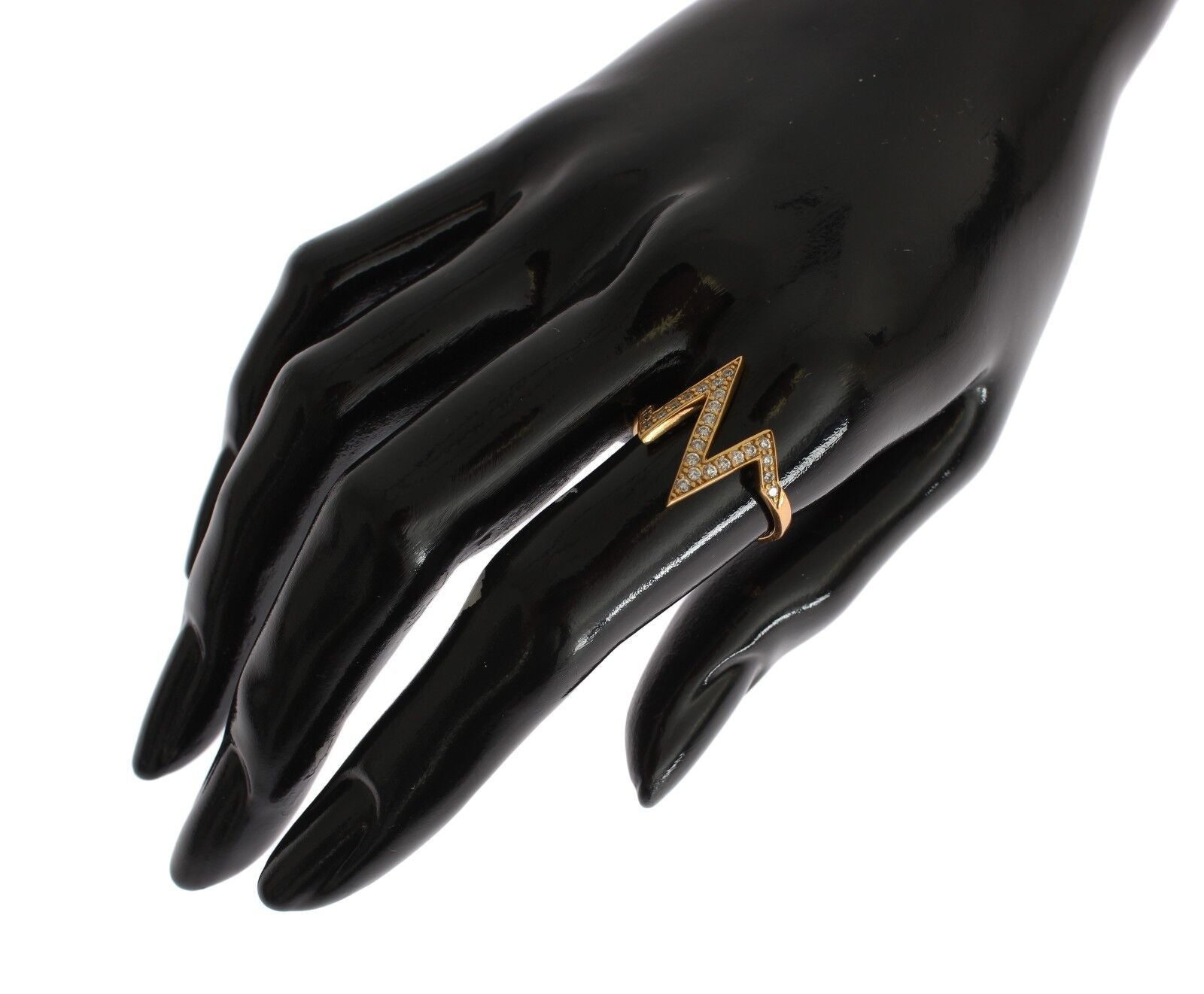 Nialaya Gold 925 Silver Womens Clear CZ 18K Ring | Regal Royce