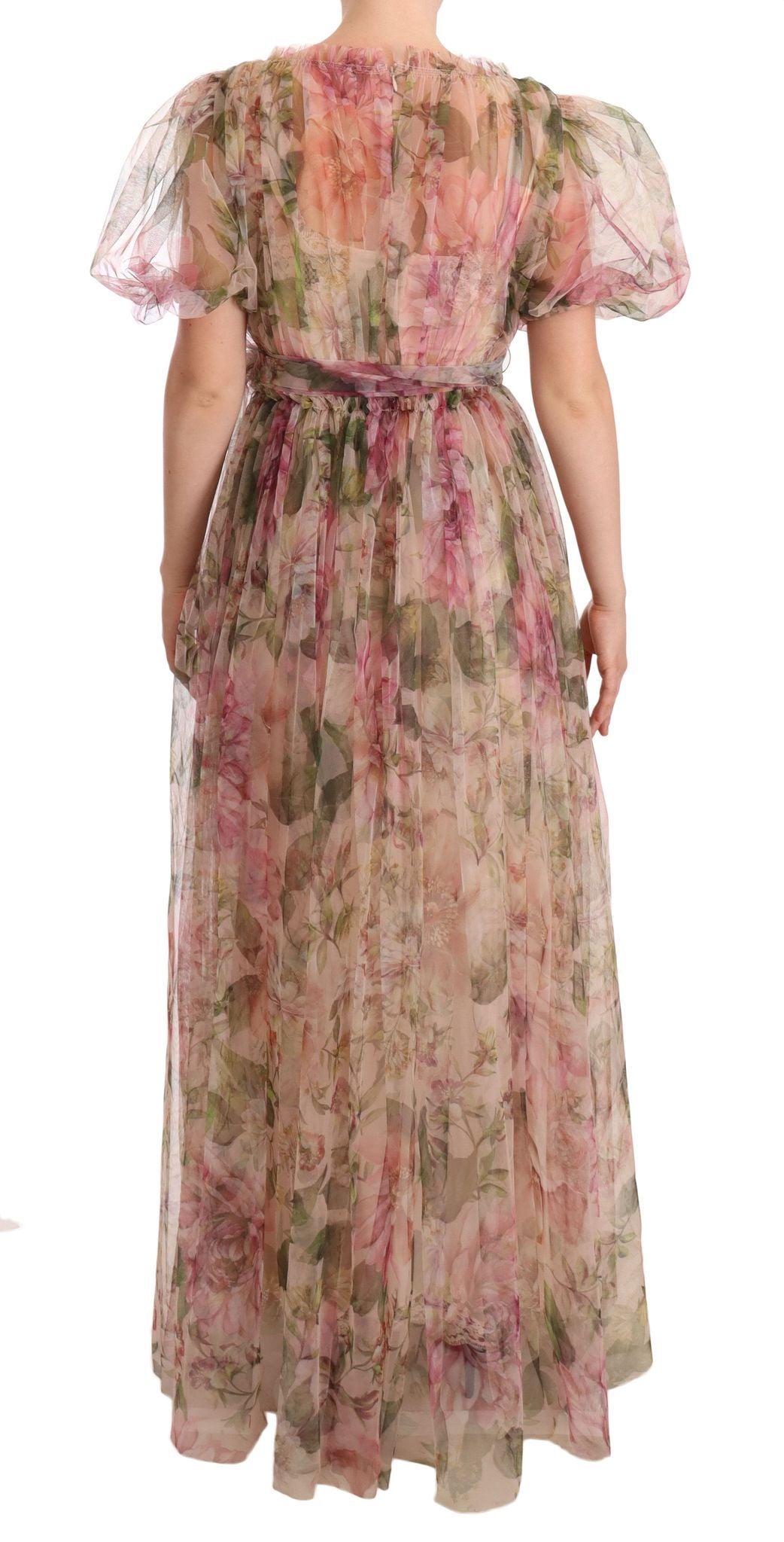 Dolce & Gabbana Multicolor Floral Print Long Maxi Gown Dress | Regal Royce