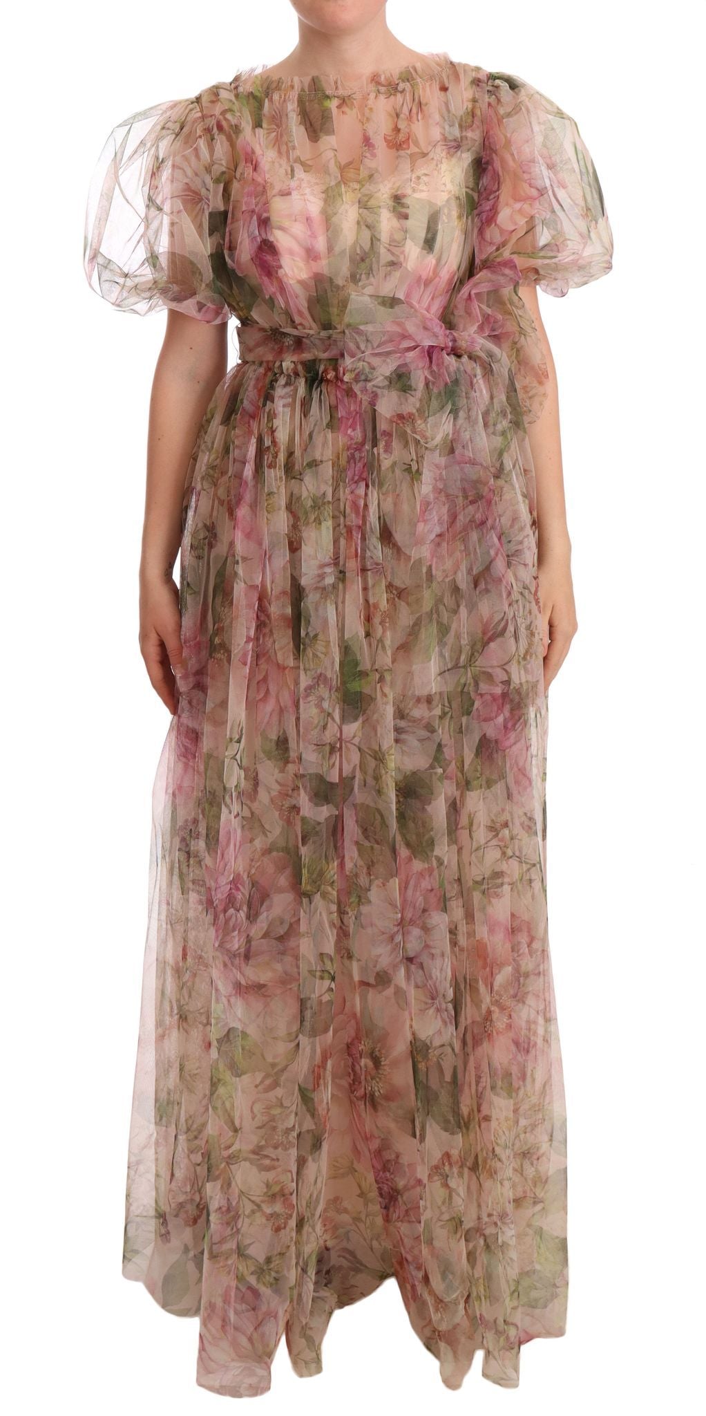 Dolce & Gabbana Multicolor Floral Print Long Maxi Gown Dress | Regal Royce