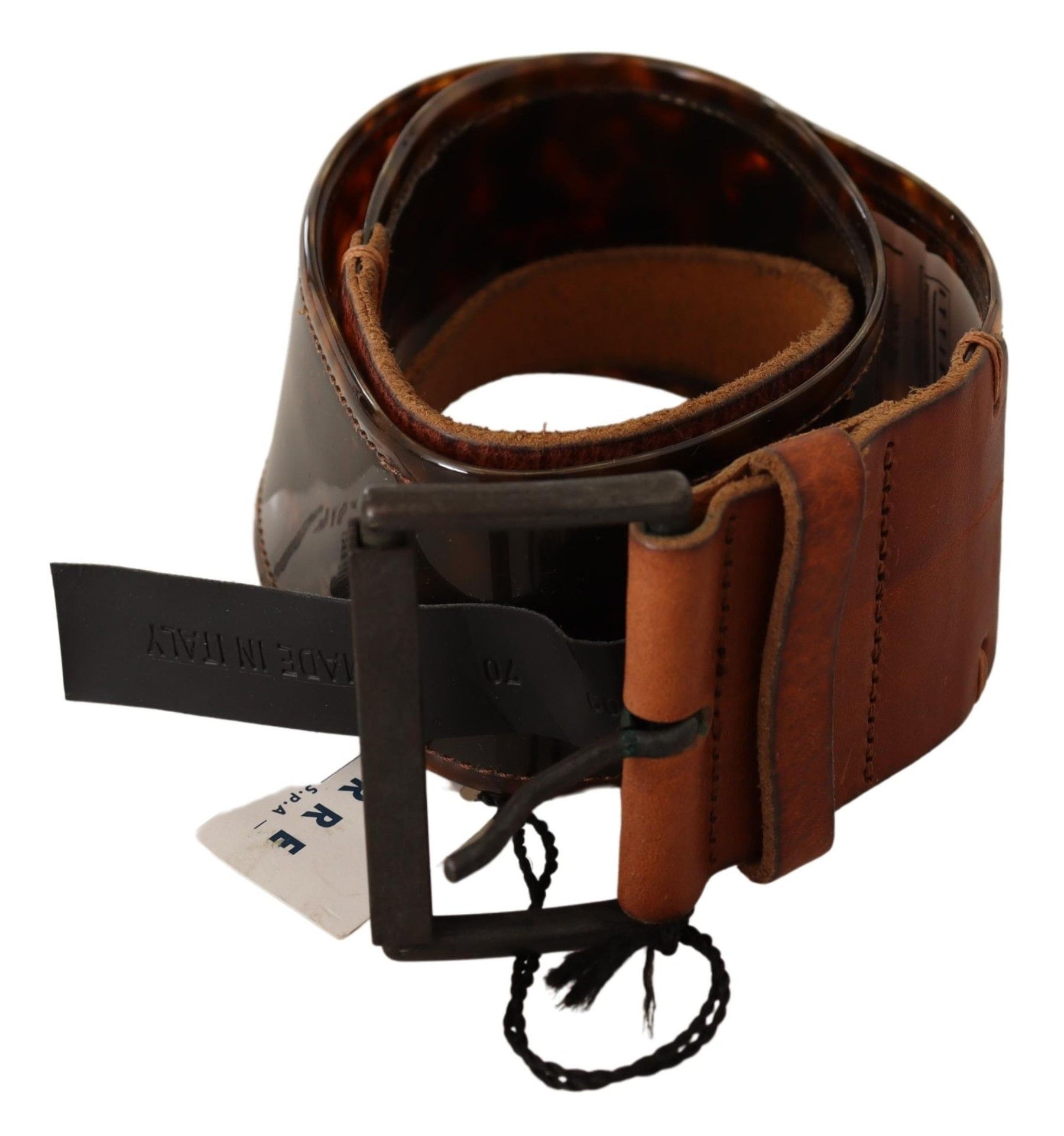 Ermanno Scervino Dark Brown Leather Buckle Waist Belt | Regal Royce