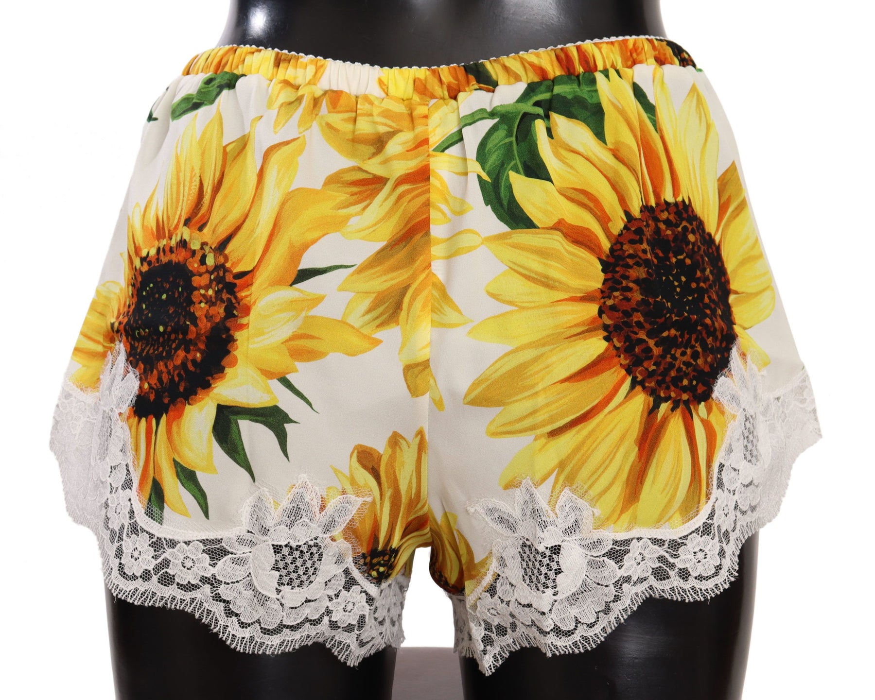 Dolce & Gabbana White Sunflower Lace Lingerie Underwear | Regal Royce