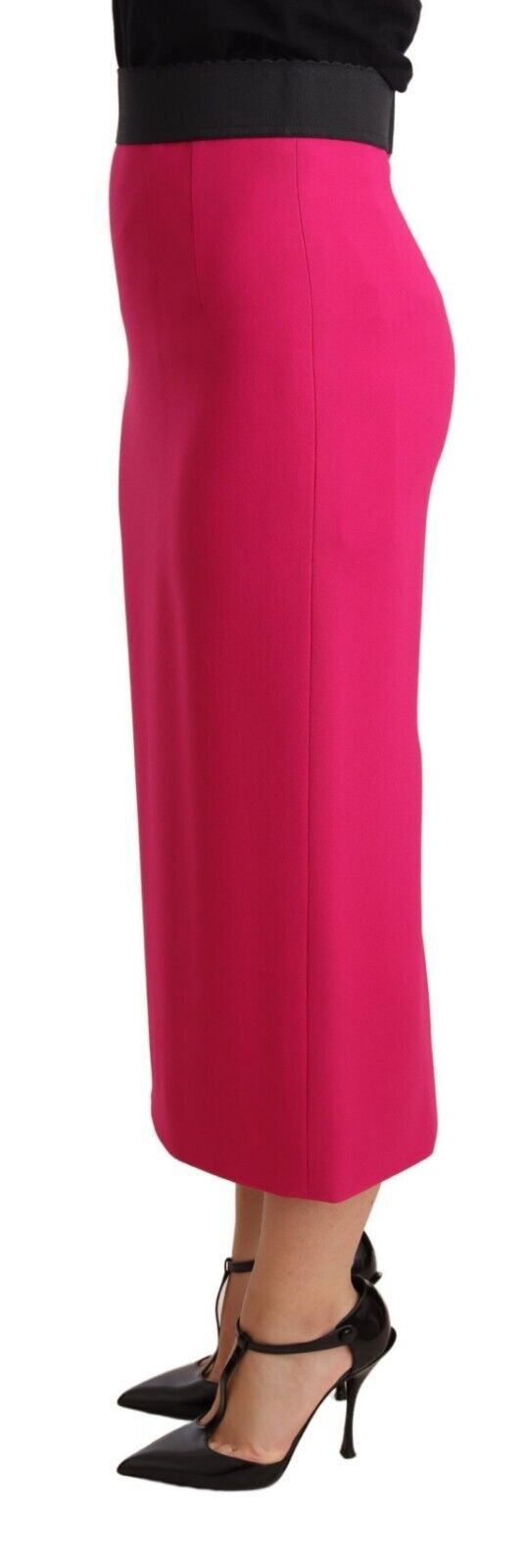 Dolce & Gabbana Pink High Waist Stretch Pencil Straight Skirt | Regal Royce