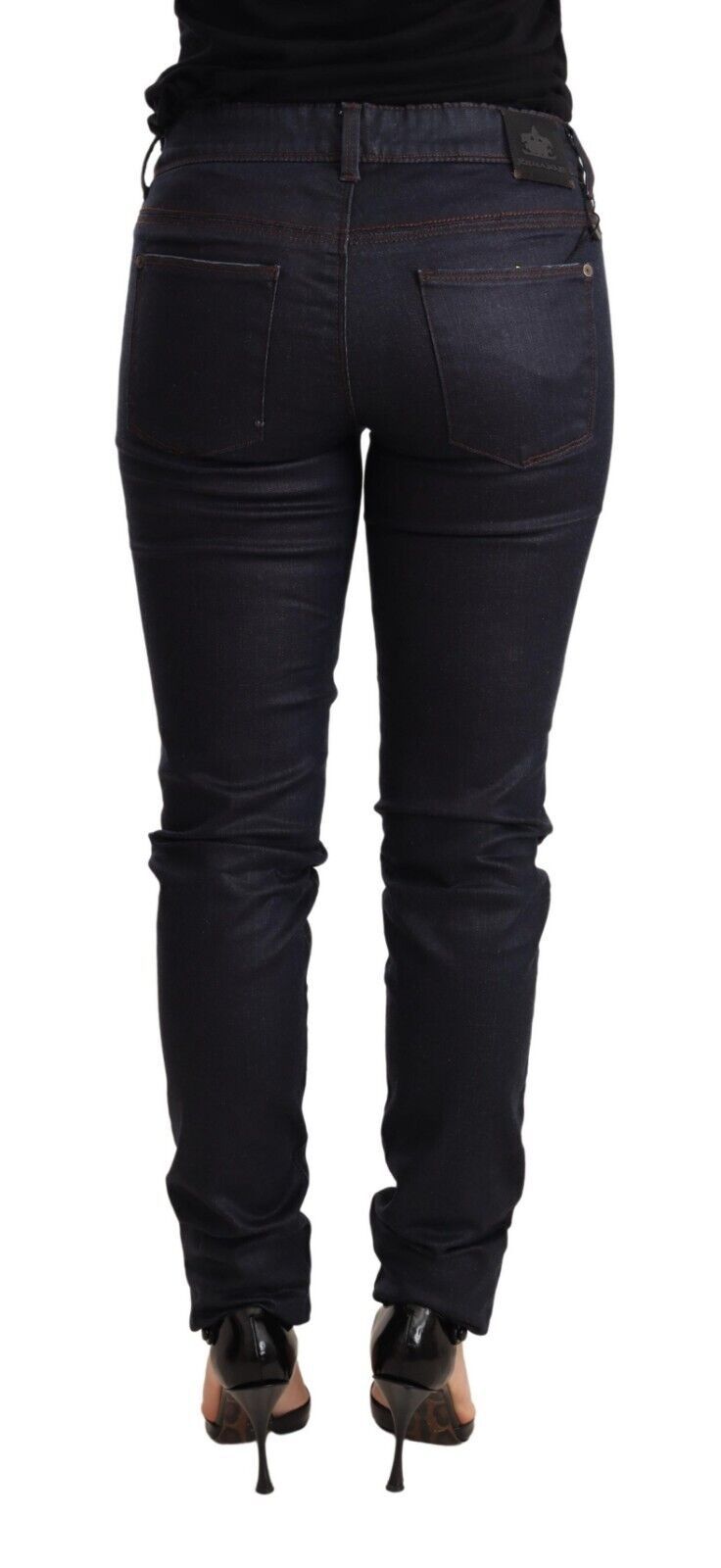 Ermanno Scervino Blue Low Waist Skinny Slim Trouser Cotton  Jeans | Regal Royce