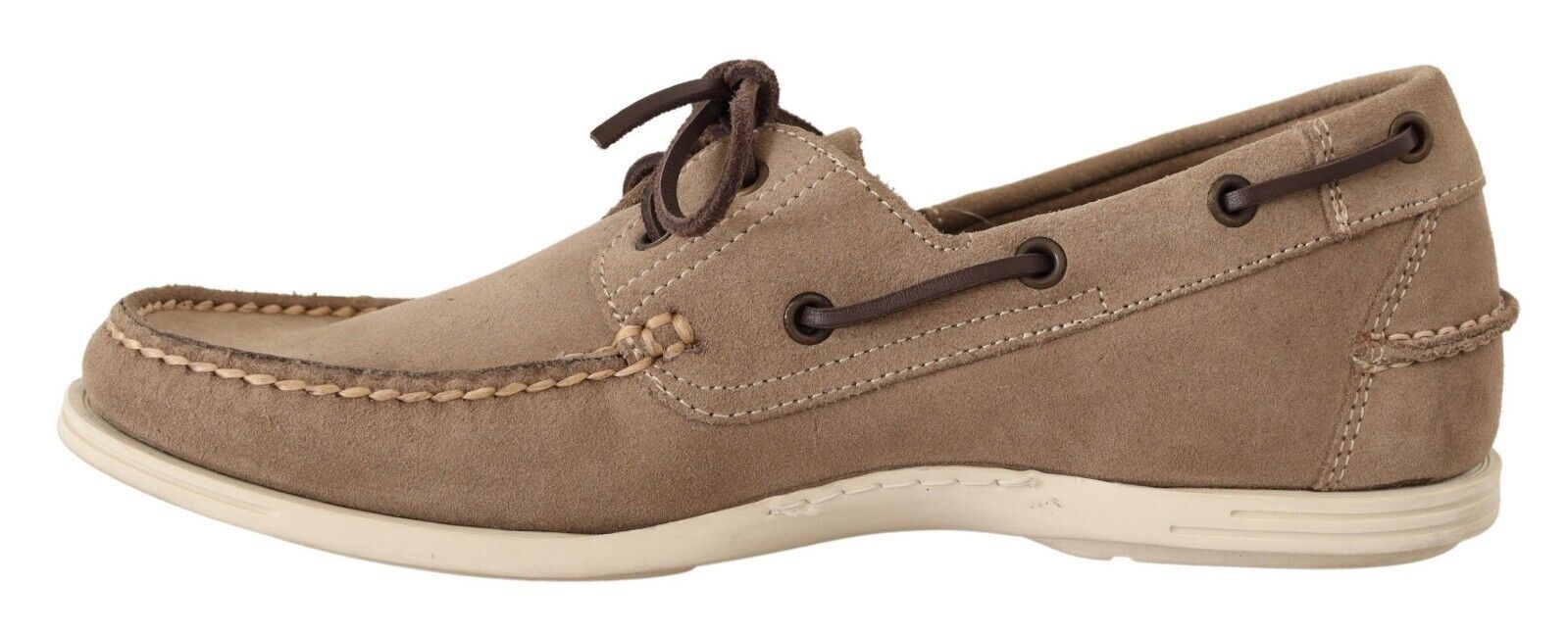Pollini Beige Suede Low Top Mocassin Loafers Casual Men Shoes | Regal Royce
