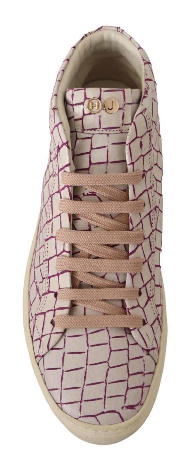 HIDE & JACK White Bordeaux Leather Casual Lace Up Sneakers Shoes | Regal Royce