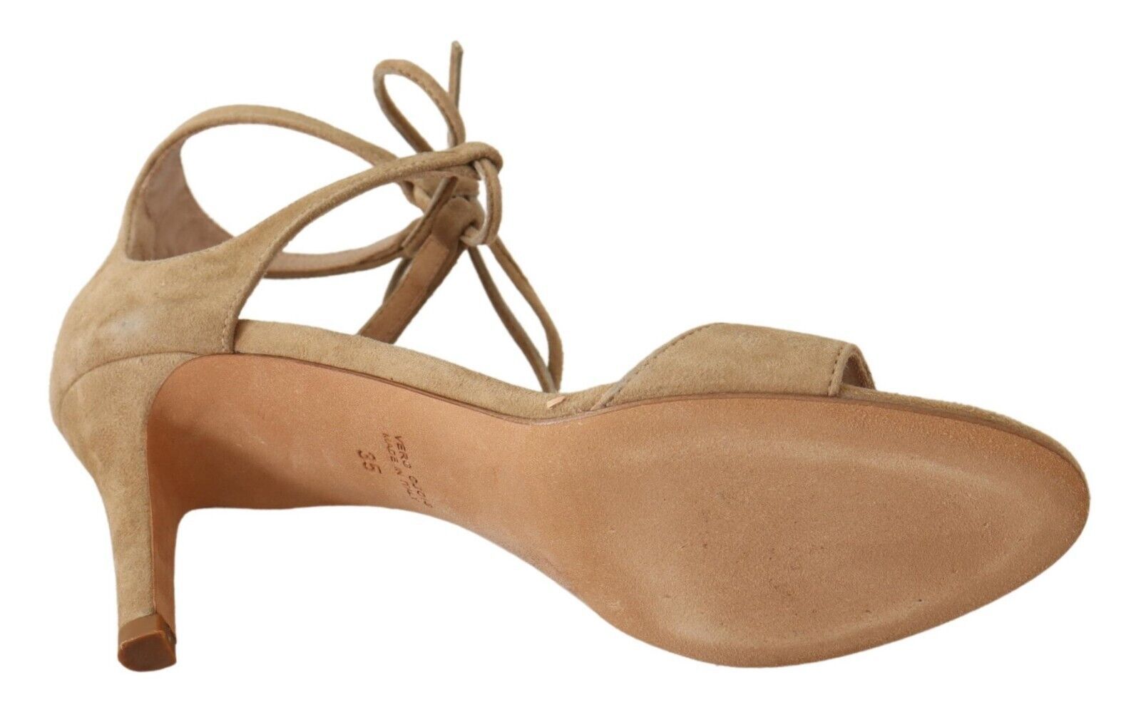 Maria Christina Beige Suede Leather Ankle Strap Pumps Shoes | Regal Royce
