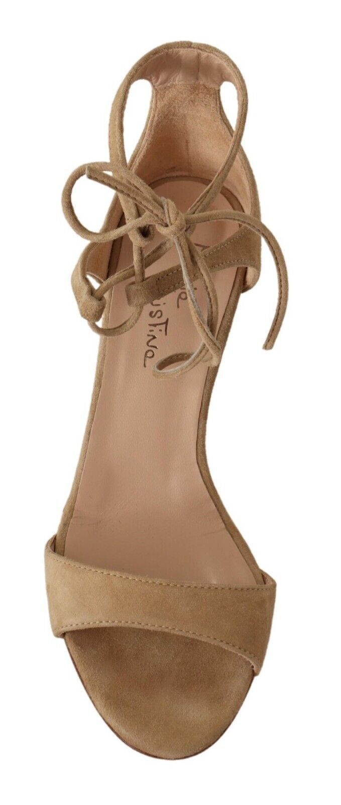 Maria Christina Beige Suede Leather Ankle Strap Pumps Shoes | Regal Royce