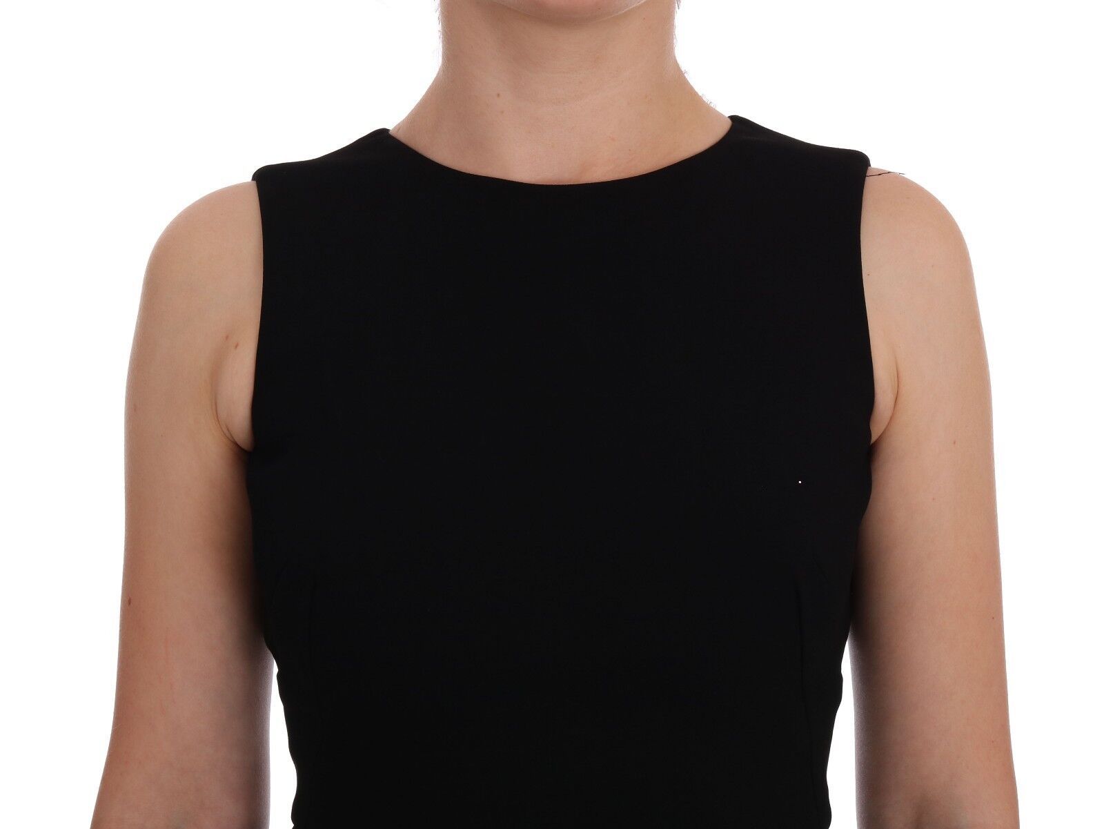 Dolce & Gabbana Black Stretch Crystal Sheath Gown Dress | Regal Royce