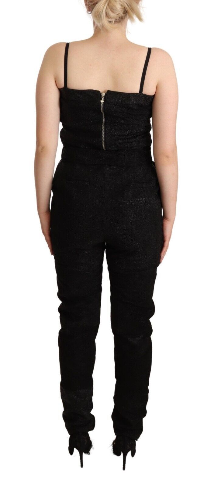 La Maison du Couturier Black Spaghetti Strap Jumpsuit Dress | Regal Royce