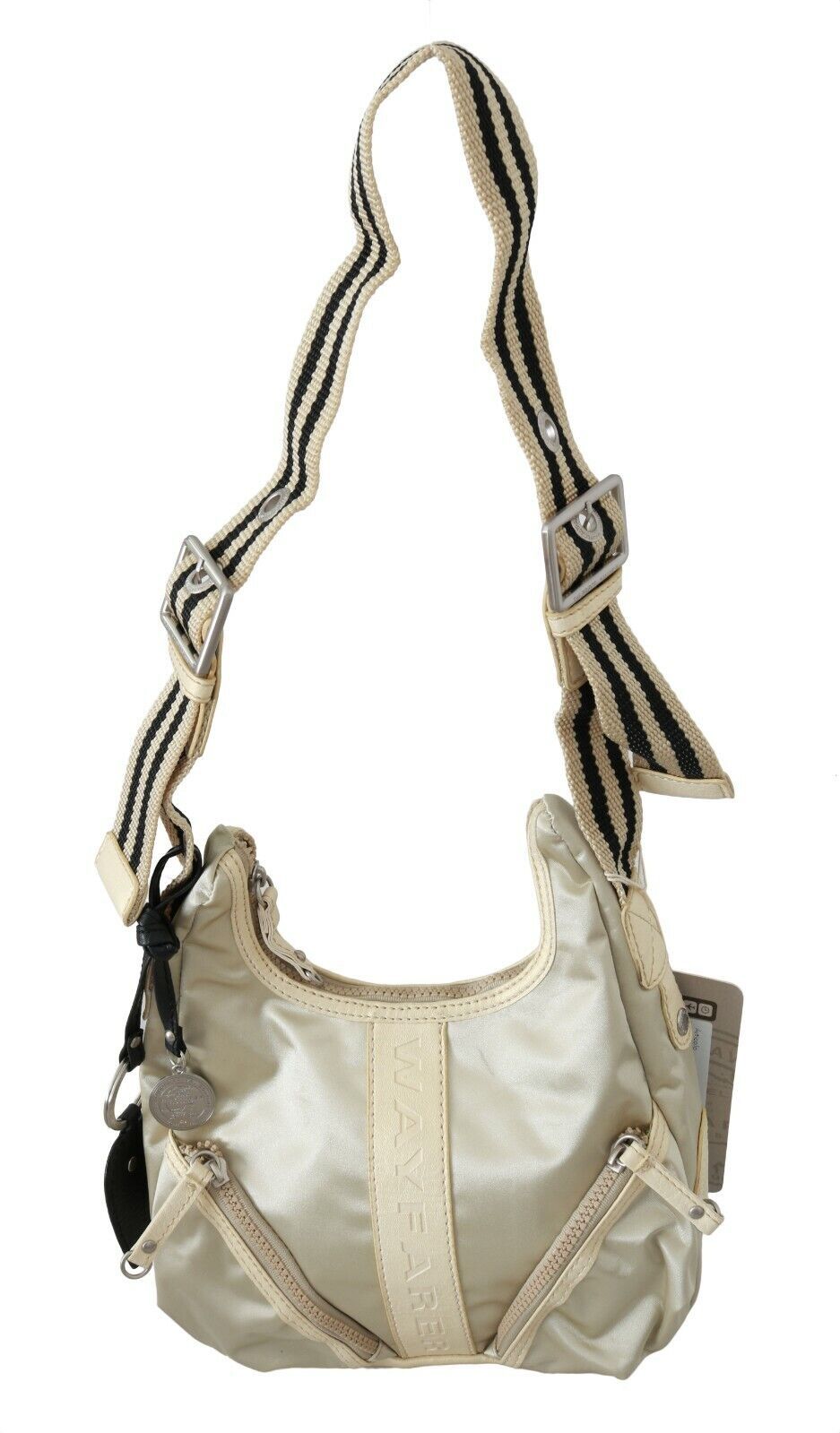 WAYFARER White Shoulder Crossbody Sling Fabric Purse | Regal Royce
