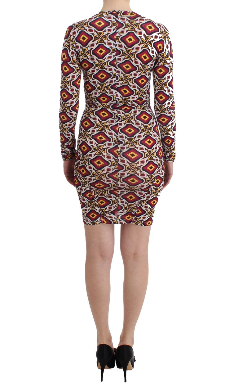 GF Ferre Multicolor Longsleeved Viscose Shift Dress | Regal Royce