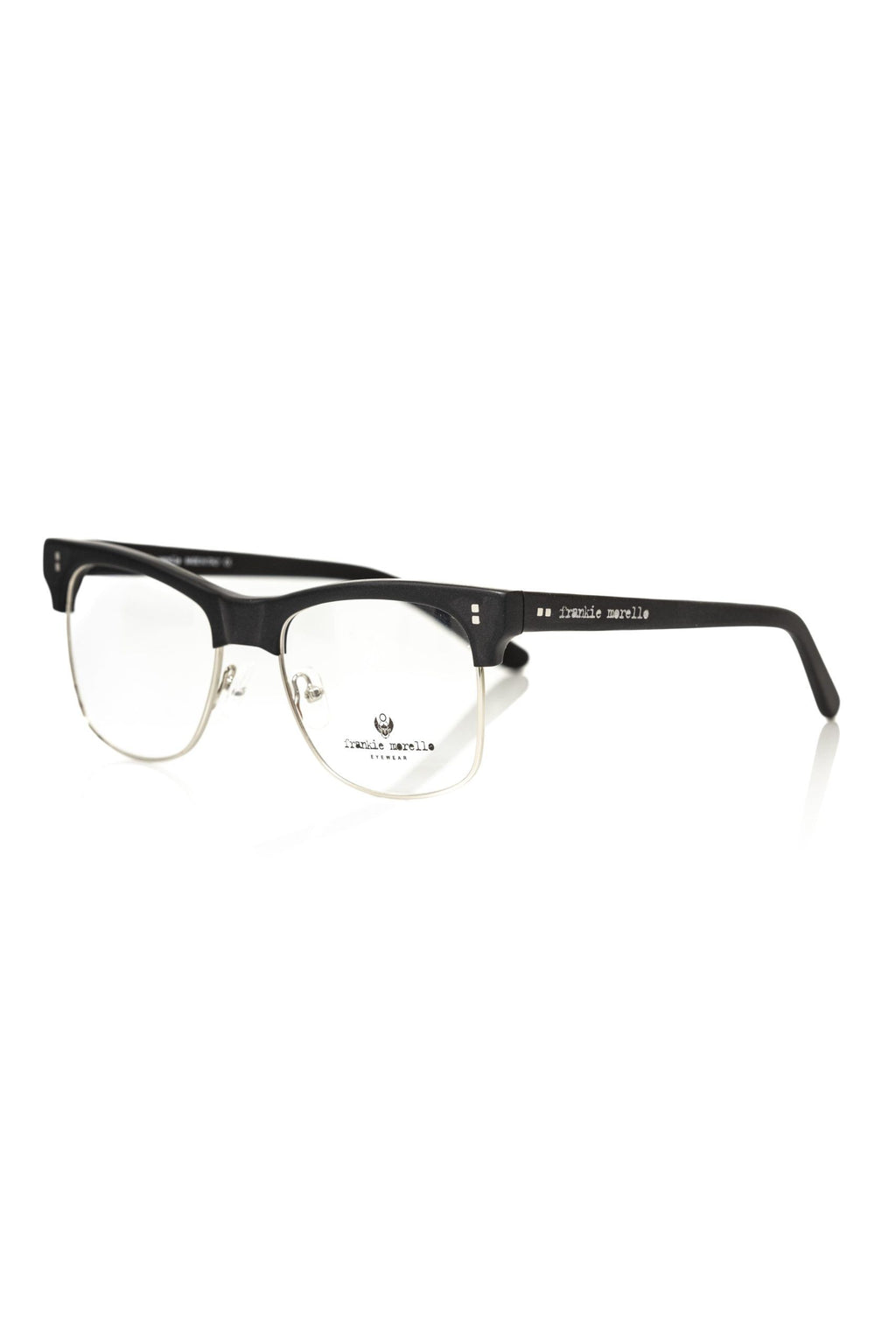 Frankie Morello Black Metallic Men's Eyeglass Frame