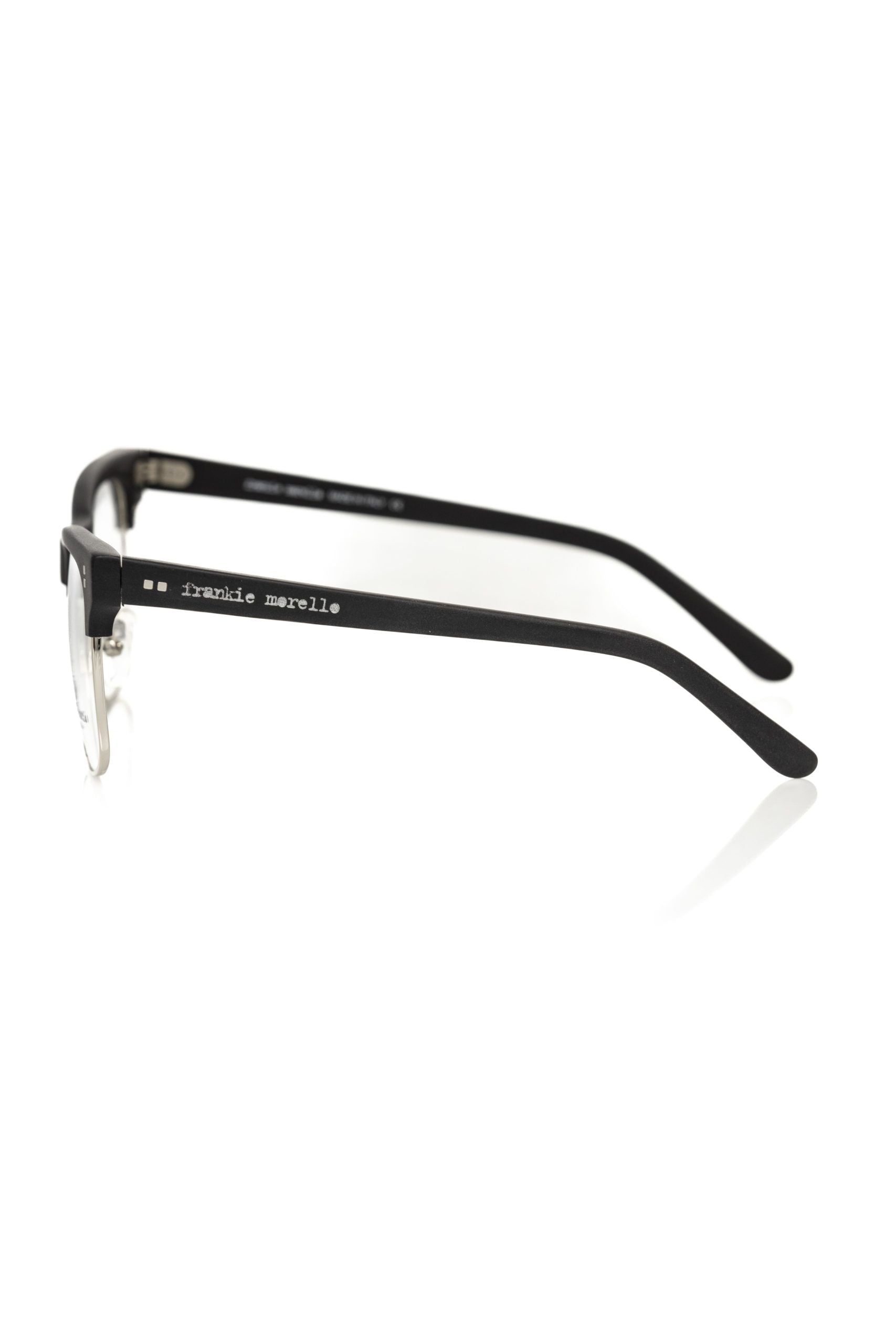 Frankie Morello Black Metallic Men's Eyeglass Frame | Regal Royce