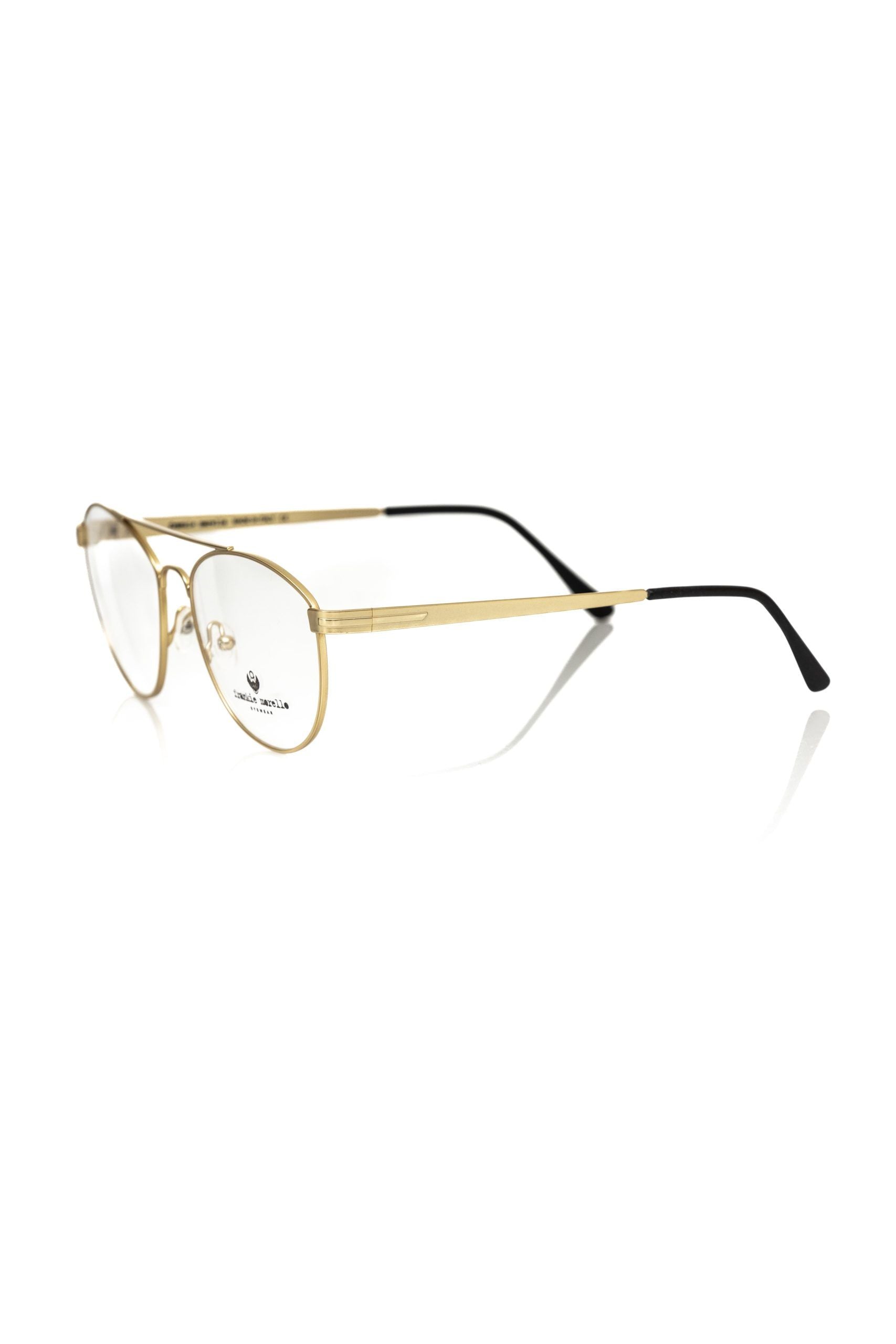 Frankie Morello Gold Metallic Men's Frame Aviator Eyeglasses | Regal Royce