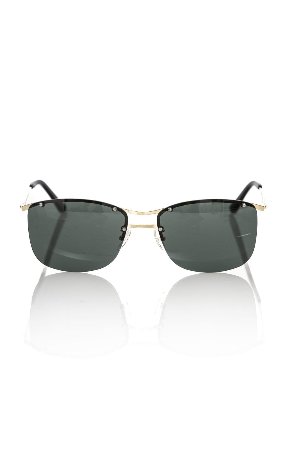 Frankie Morello Black Metallic Fiber Men's Sunglasses