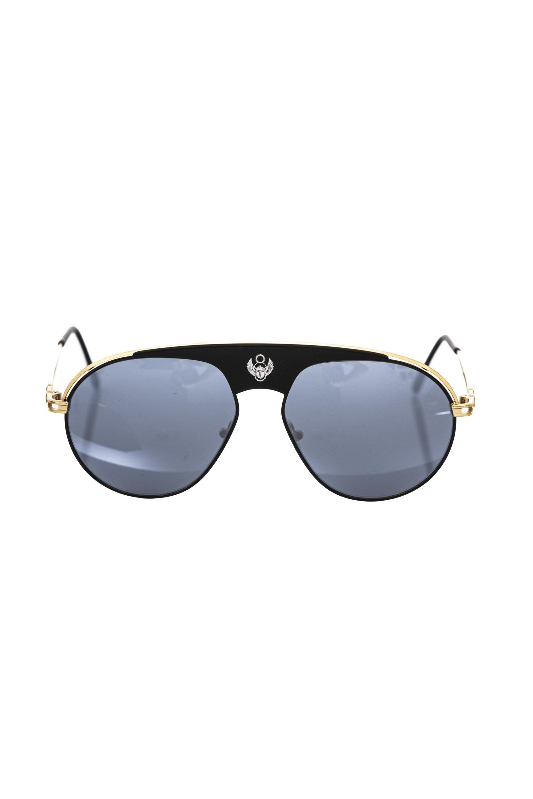 Frankie Morello Black Metallic Men's Sunglass Shield | Regal Royce