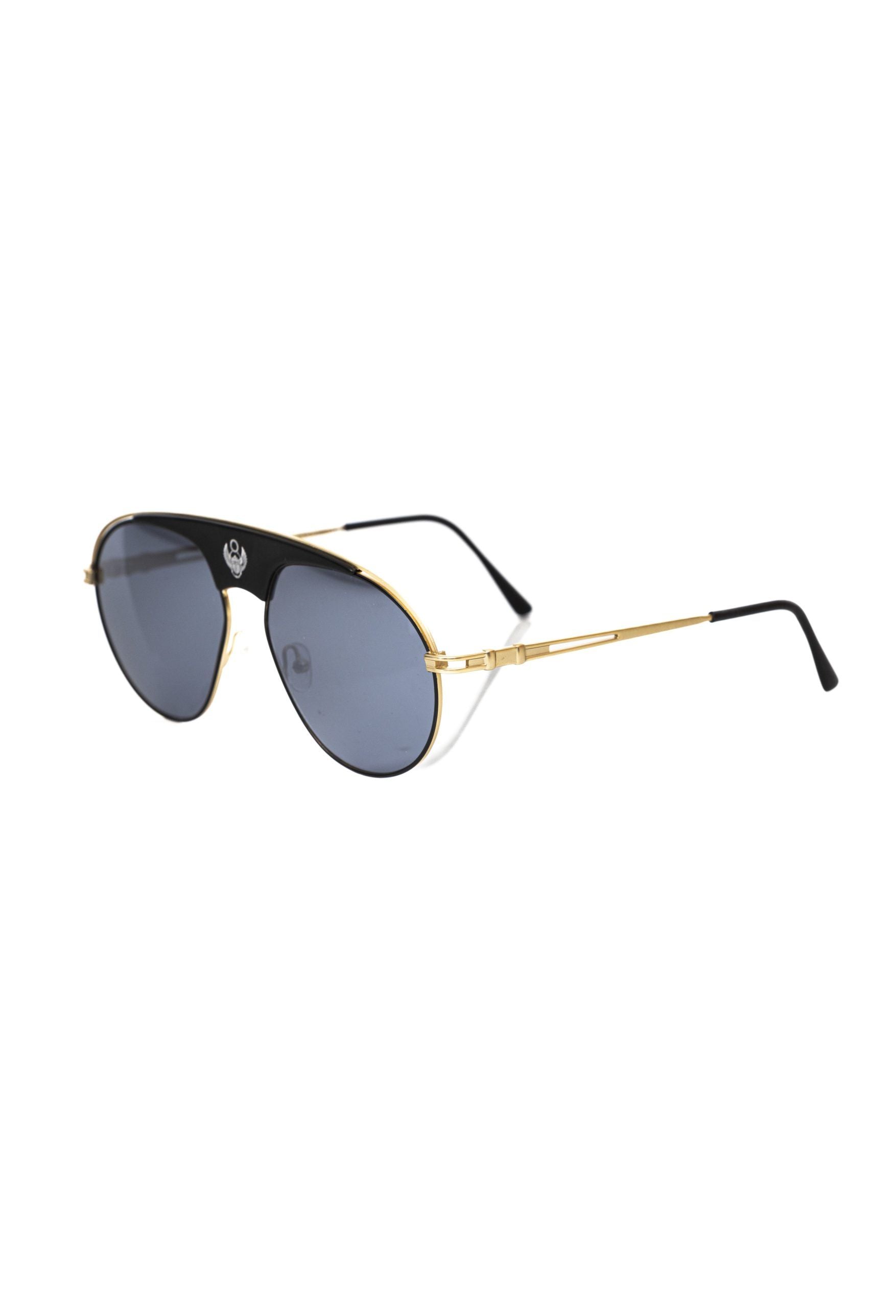 Frankie Morello Black Metallic Men's Sunglass Shield | Regal Royce