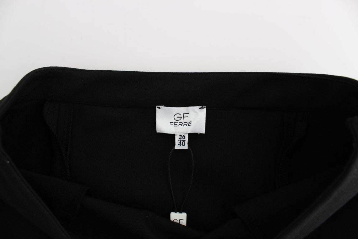 GF Ferre Black Straight Pencil Skirt | Regal Royce