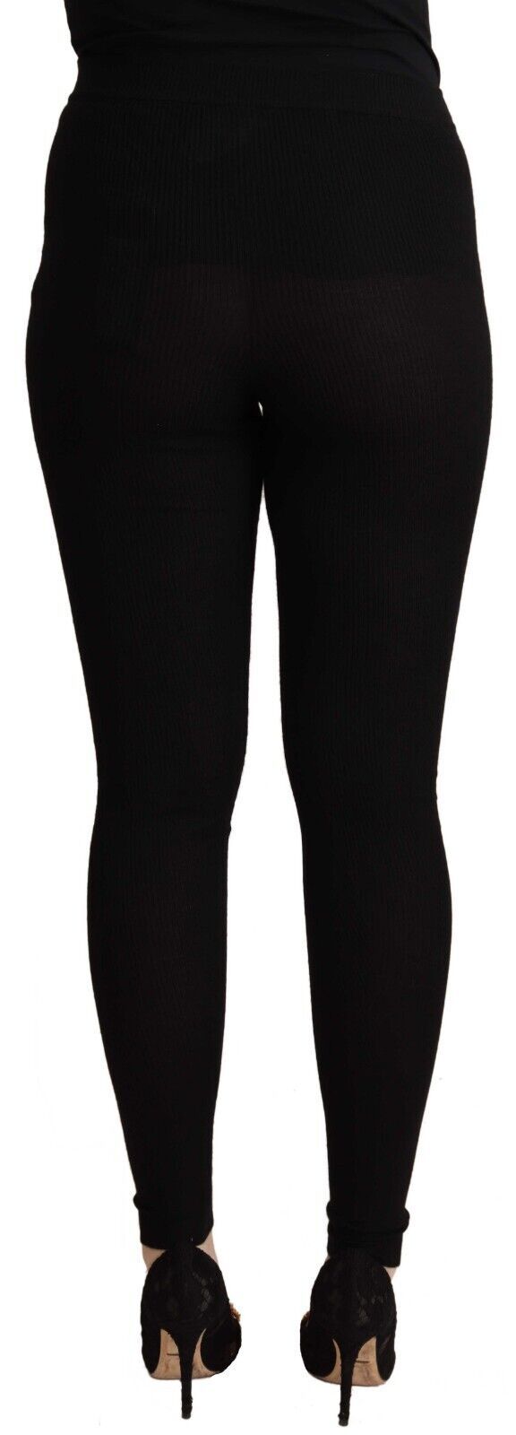 Dolce & Gabbana Black Cashmere Stretch Waist Tights Pants | Regal Royce