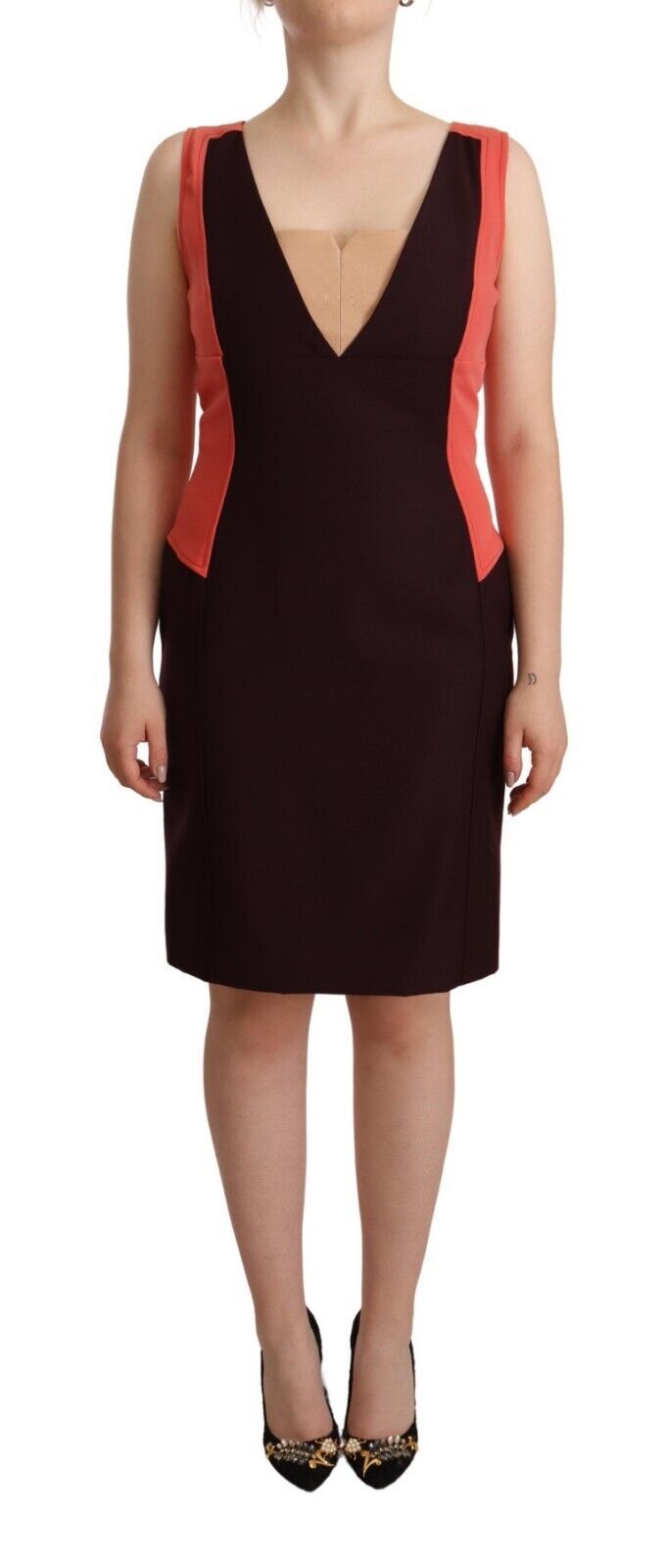 CO|TE Multicolor Polyester Sleeveless Sheath Knee Length Dress | Regal Royce
