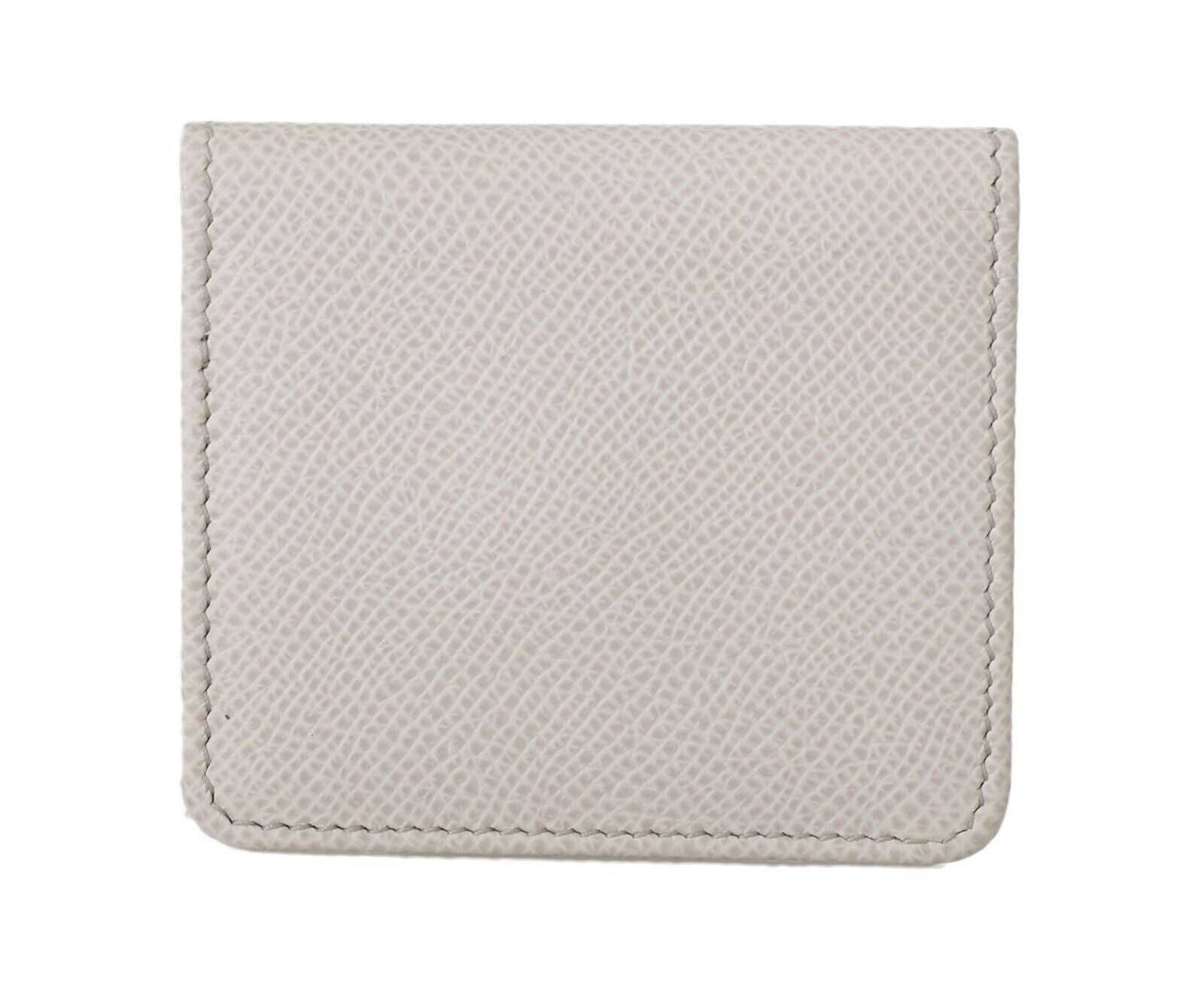 Dolce & Gabbana White Dauphine Leather Holder Pocket Wallet Condom Case | Regal Royce
