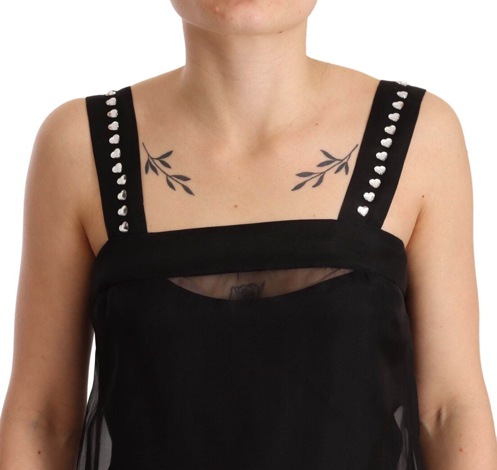 Dolce & Gabbana Black Silk Stretch Crystal Sheath Mini Dress | Regal Royce