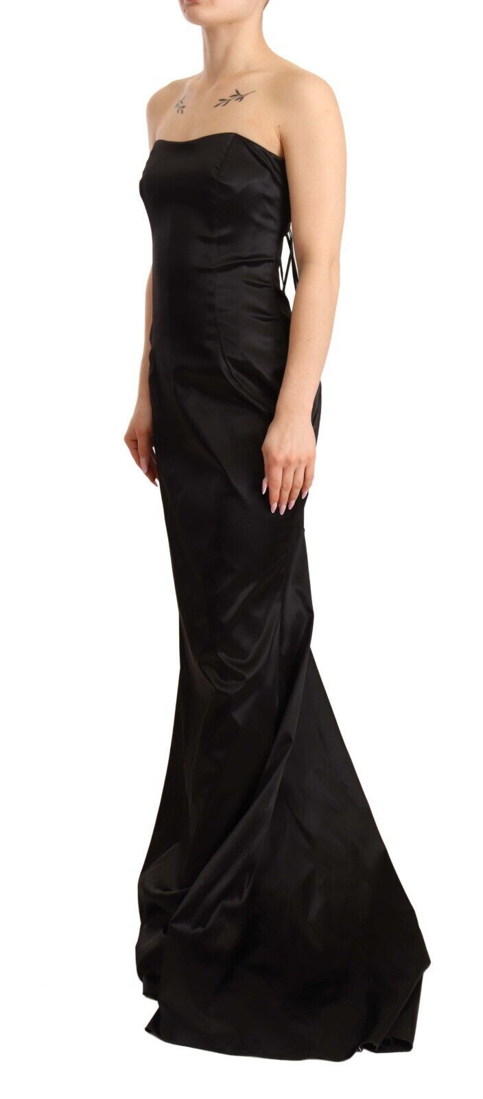 Dolce & Gabbana Black Silk Stretch Sheath Mermaid Gown Dress | Regal Royce