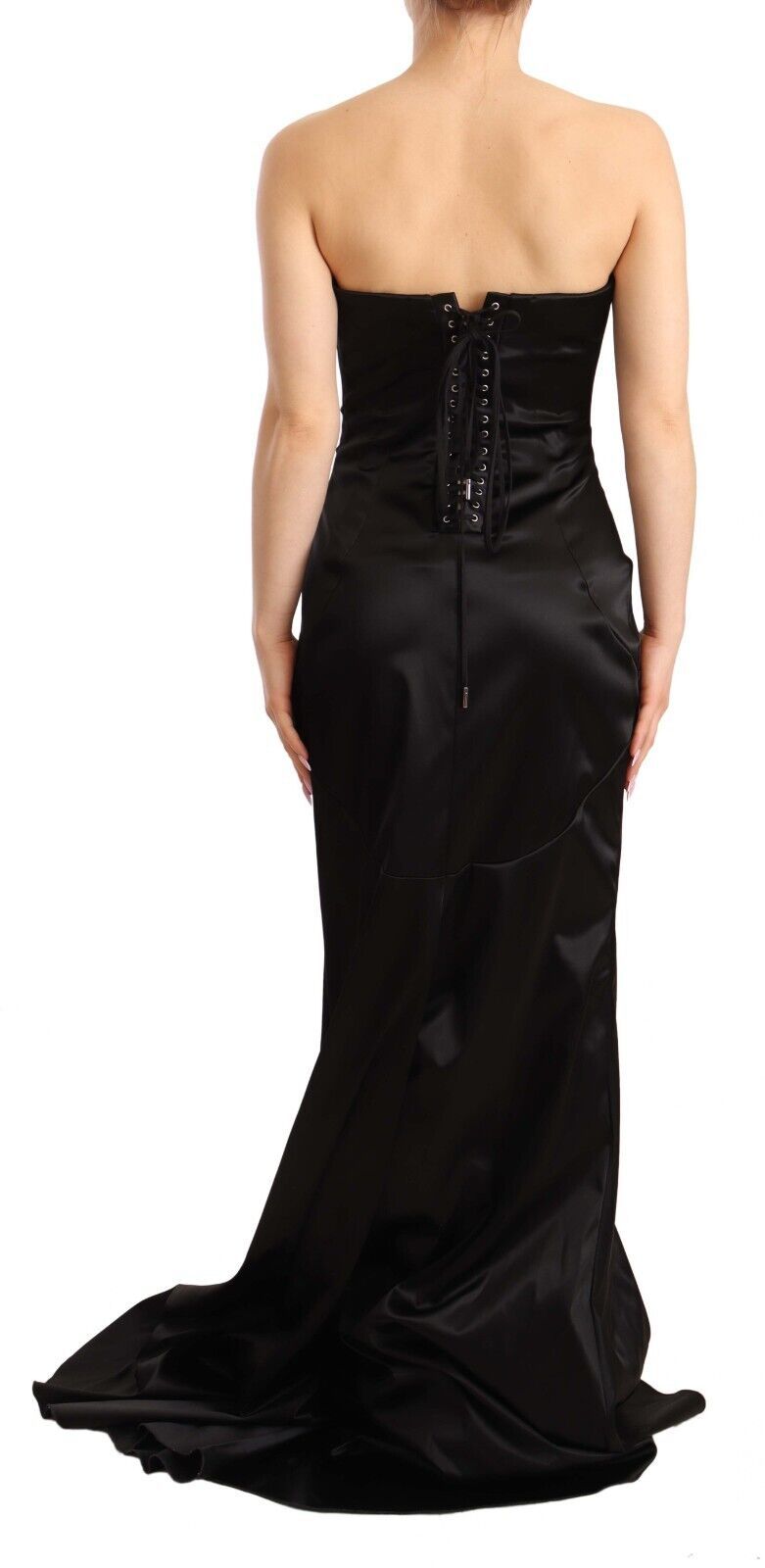 Dolce & Gabbana Black Silk Stretch Sheath Mermaid Gown Dress | Regal Royce