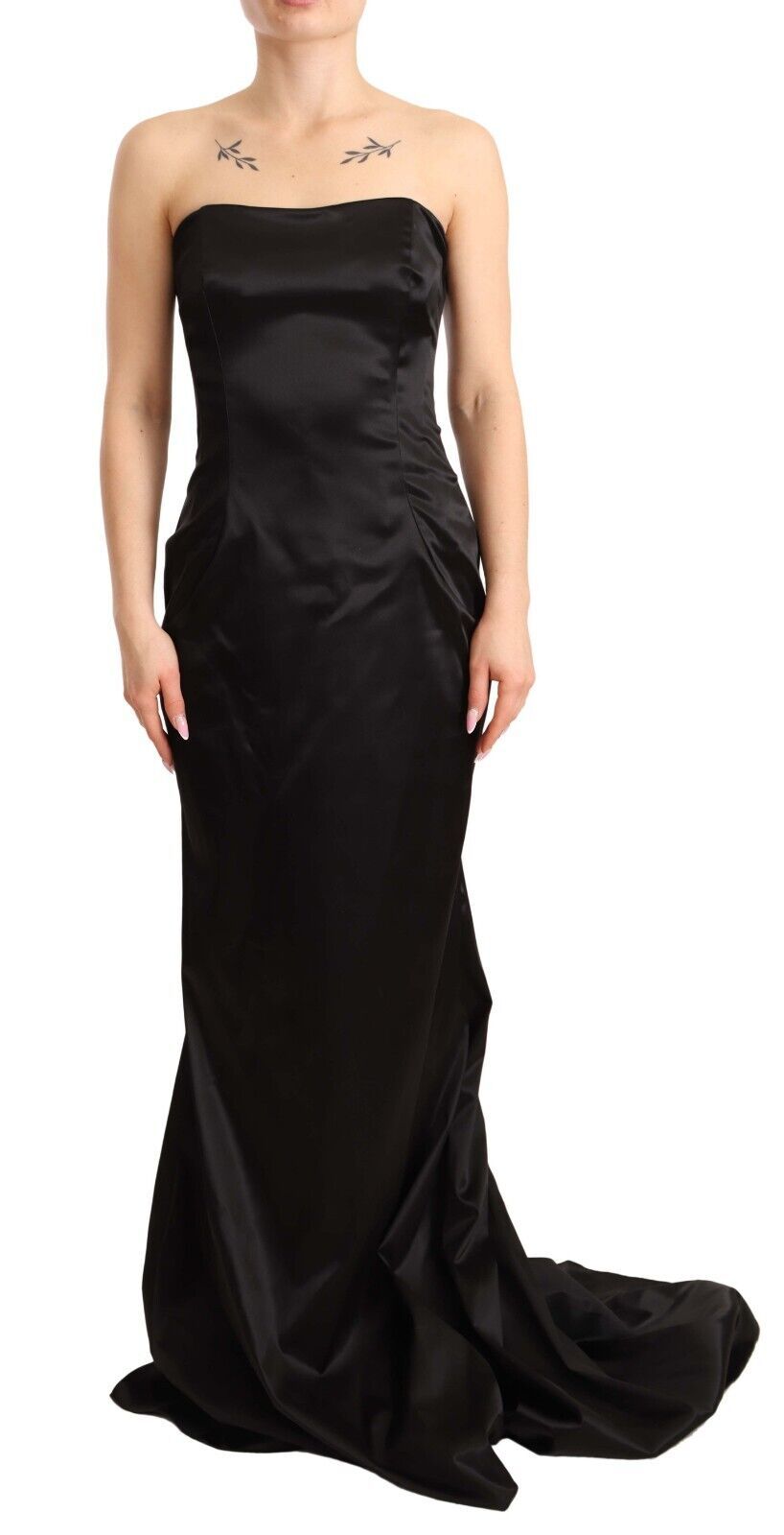 Dolce & Gabbana Black Silk Stretch Sheath Mermaid Gown Dress | Regal Royce
