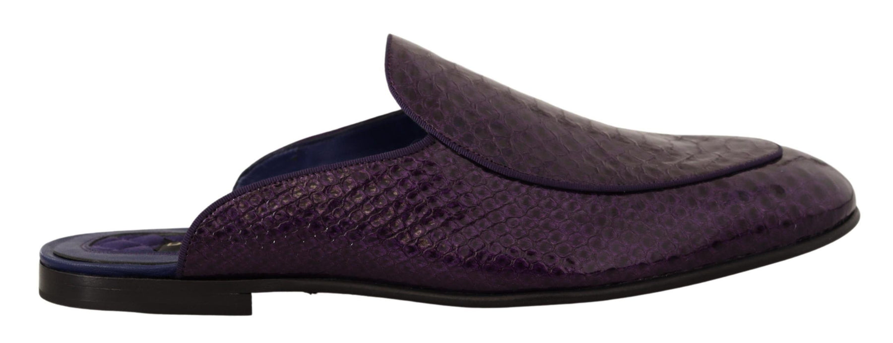 Dolce & Gabbana Purple Exotic Leather Flats Slides Shoes | Regal Royce