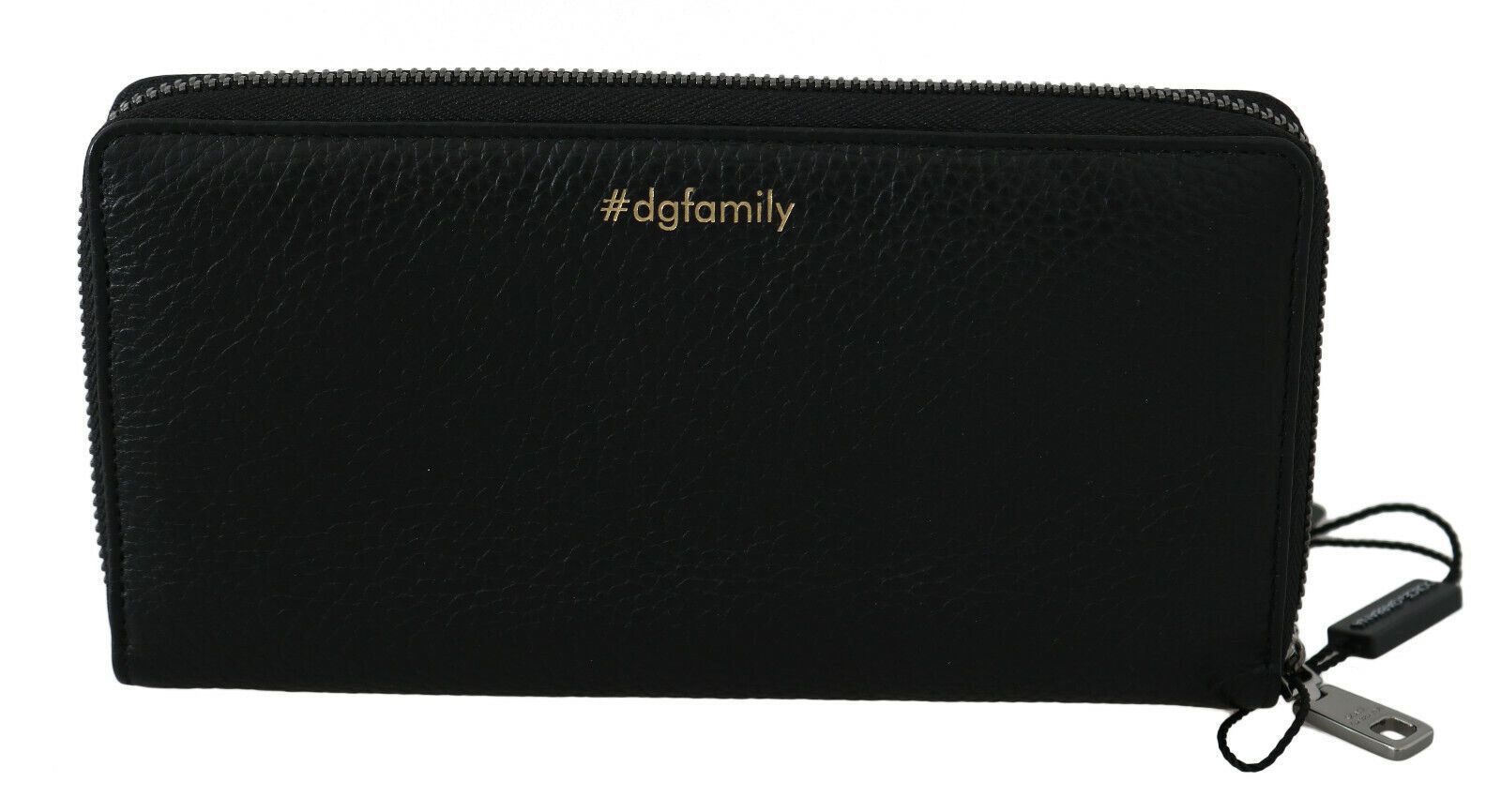 Dolce & Gabbana Black Red Leather #DGFAMILY Zipper Continental Wallet | Regal Royce