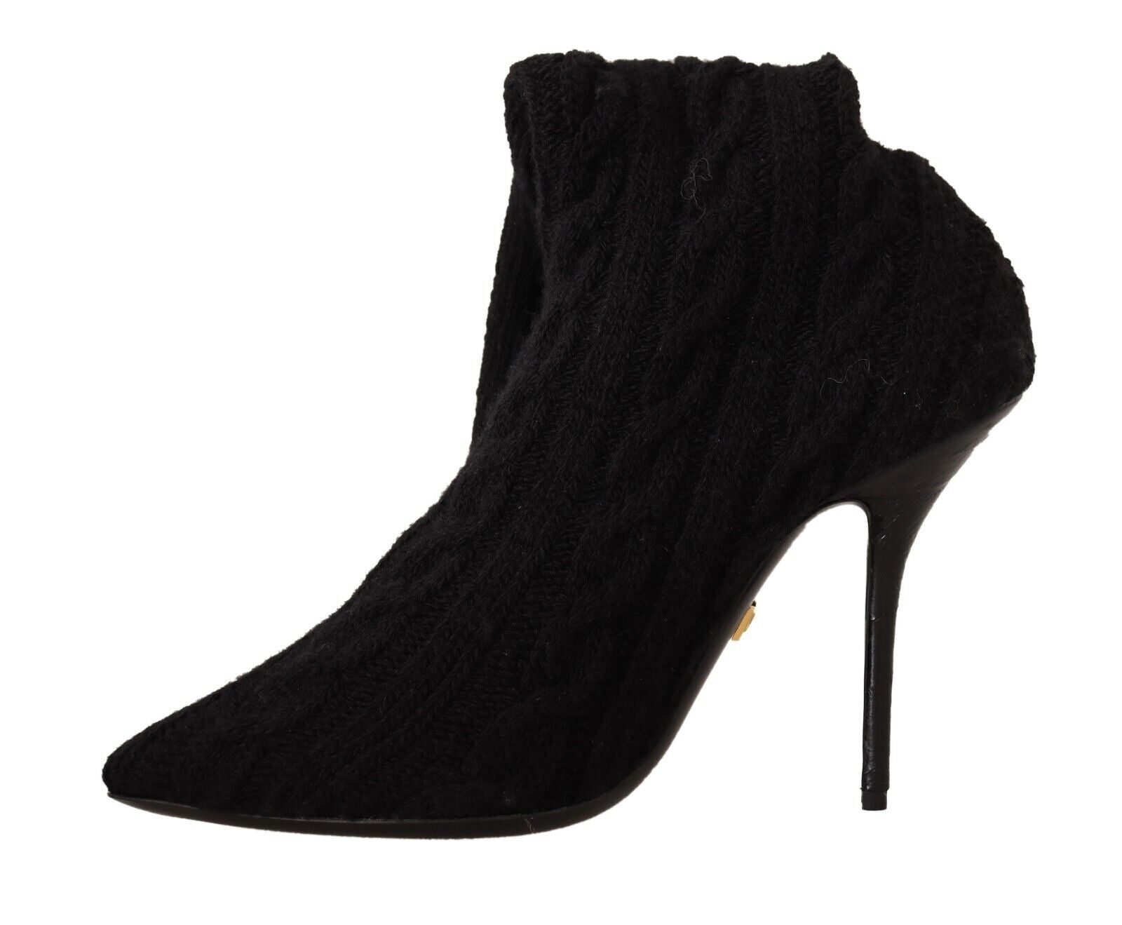 Dolce & Gabbana Black Stretch Socks Knee High Booties Shoes | Regal Royce