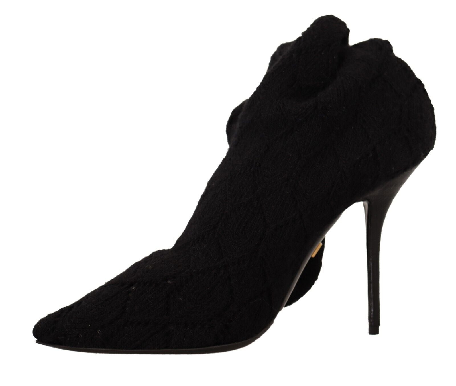 Dolce & Gabbana Black Stretch Socks Knee High Booties Shoes | Regal Royce