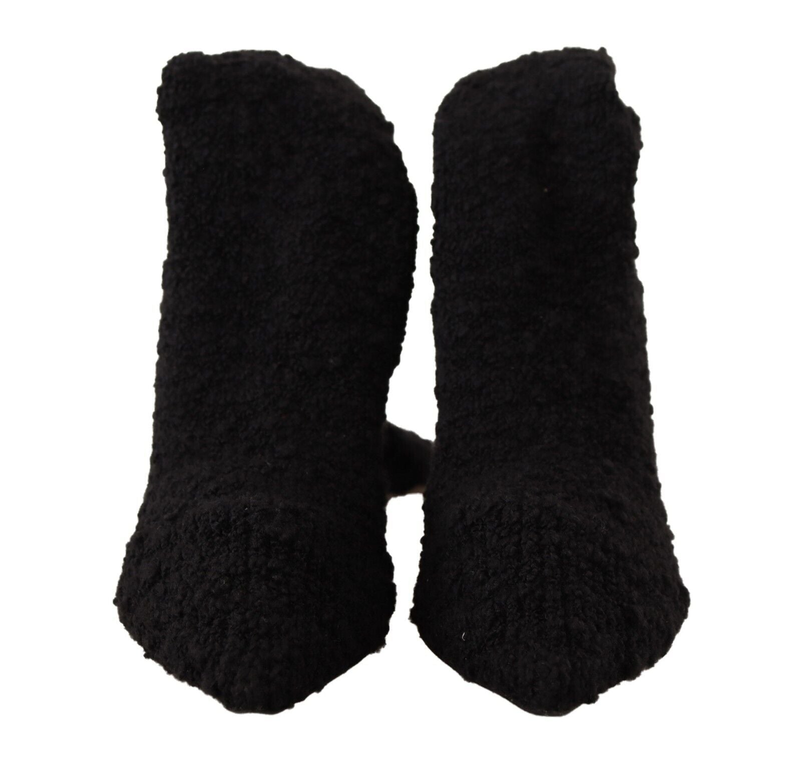 Dolce & Gabbana Black Stretch Socks Knee High Booties Shoes | Regal Royce