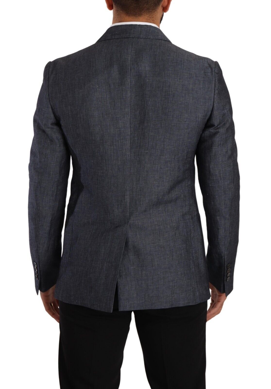 Dolce & Gabbana Blue Linen Cotton Jacket TAORMINA Blazer | Regal Royce