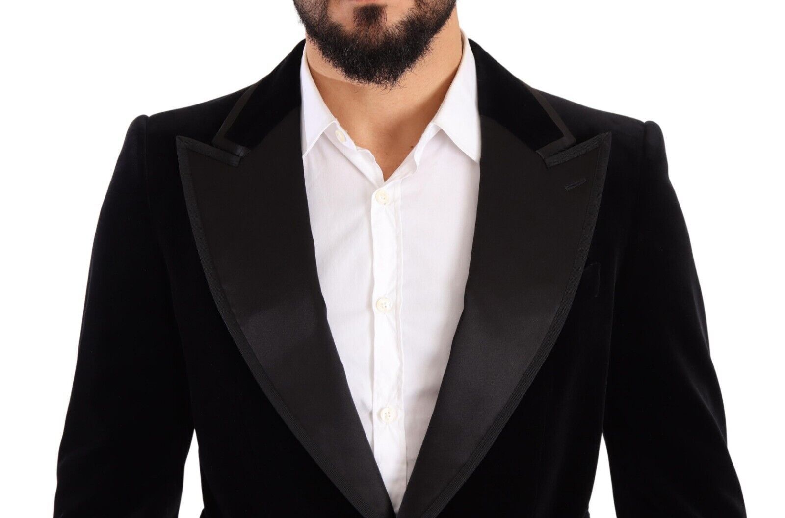 Dolce & Gabbana Black Velvet Single Breasted One Button Blazer | Regal Royce