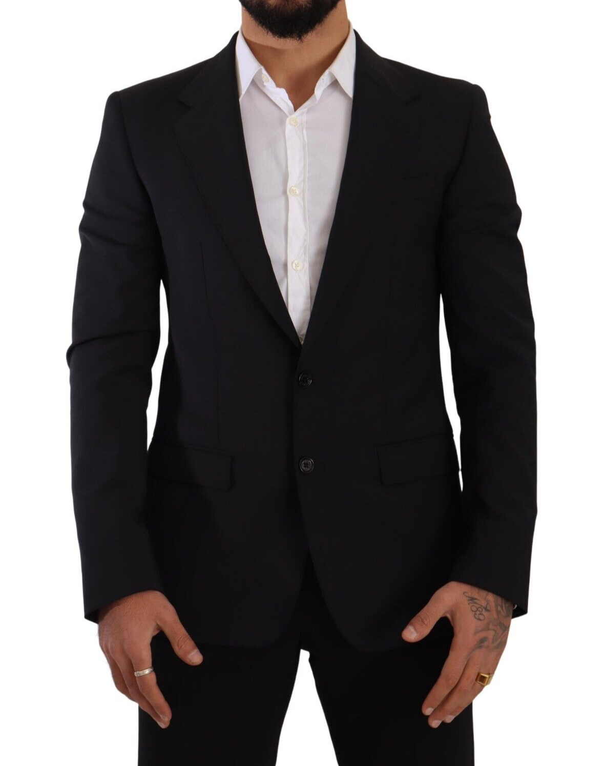 Dolce & Gabbana Black Slim Fit Vest 2 Button MARTINI Blazer | Regal Royce