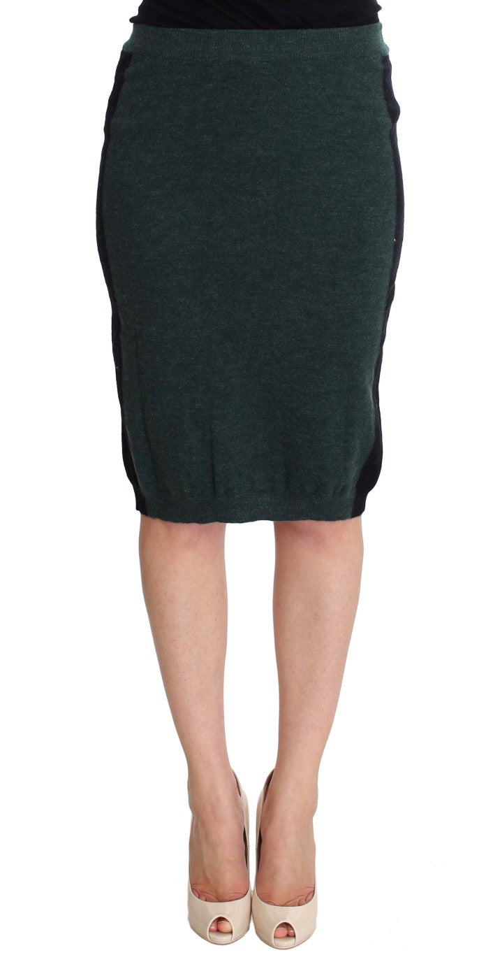 MILA SCHÖN Green Wool Blend Pencil Skirt | Regal Royce
