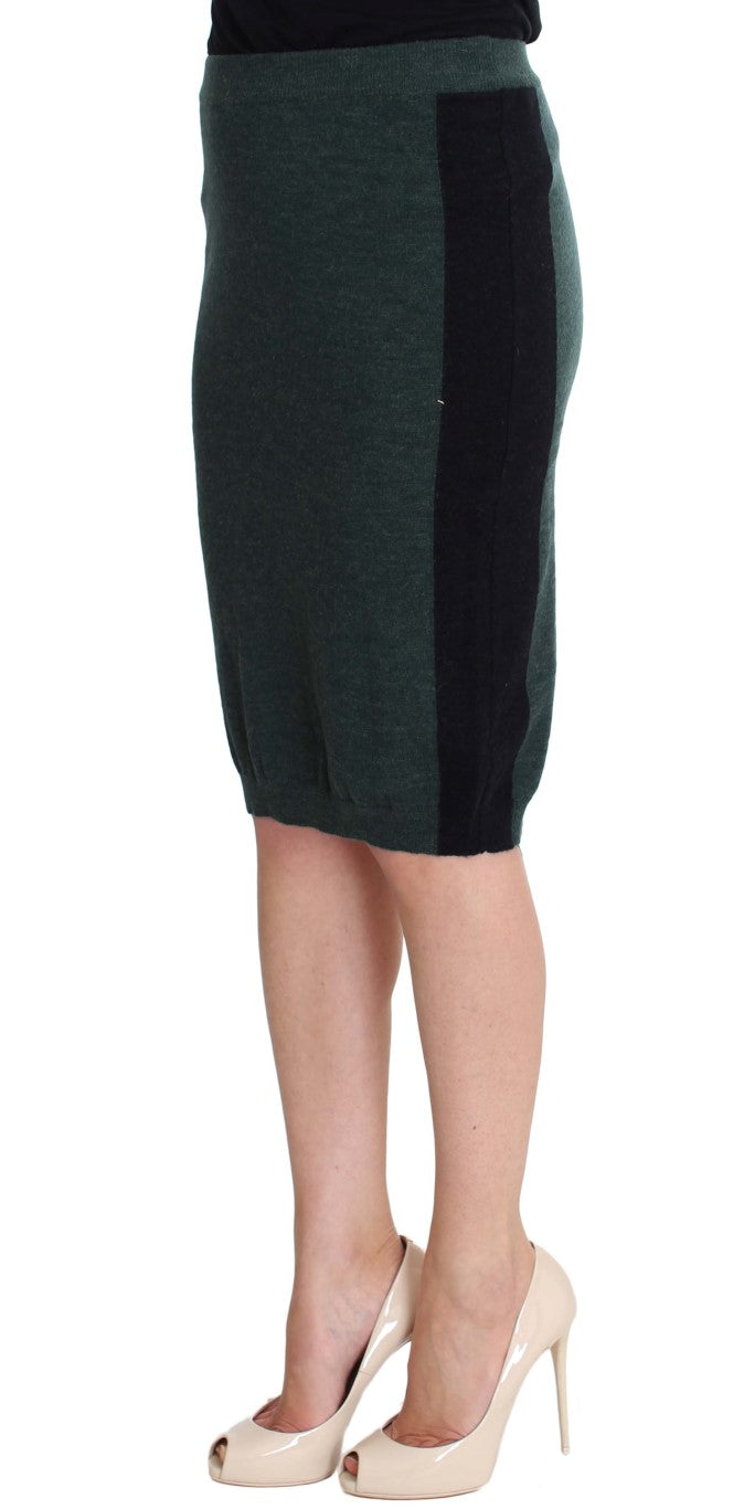 MILA SCHÖN Green Wool Blend Pencil Skirt | Regal Royce