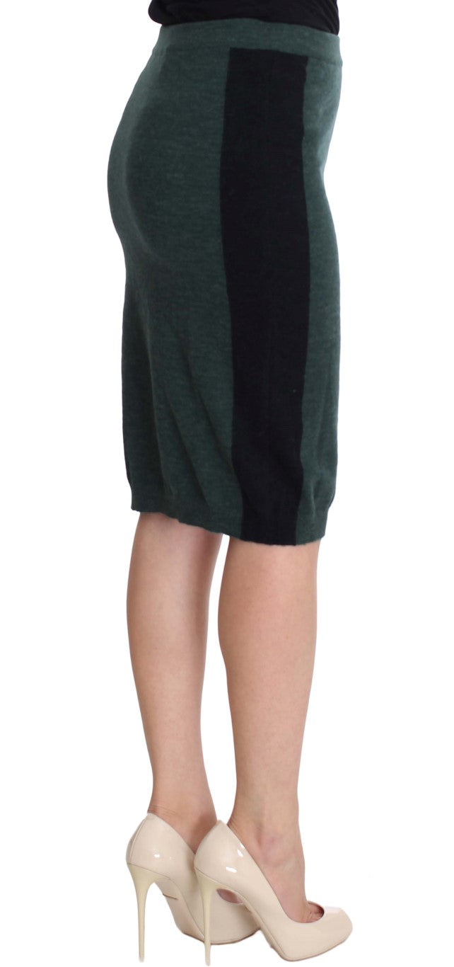 MILA SCHÖN Green Wool Blend Pencil Skirt | Regal Royce